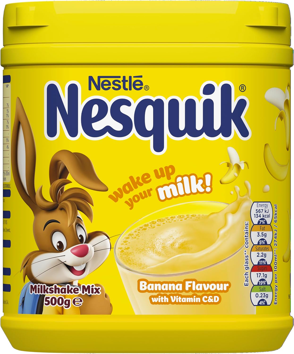 Nesquik Banana Milkshake Mix 500g - Gluten Free Powder with No Artificial Colours or Flavourings 7