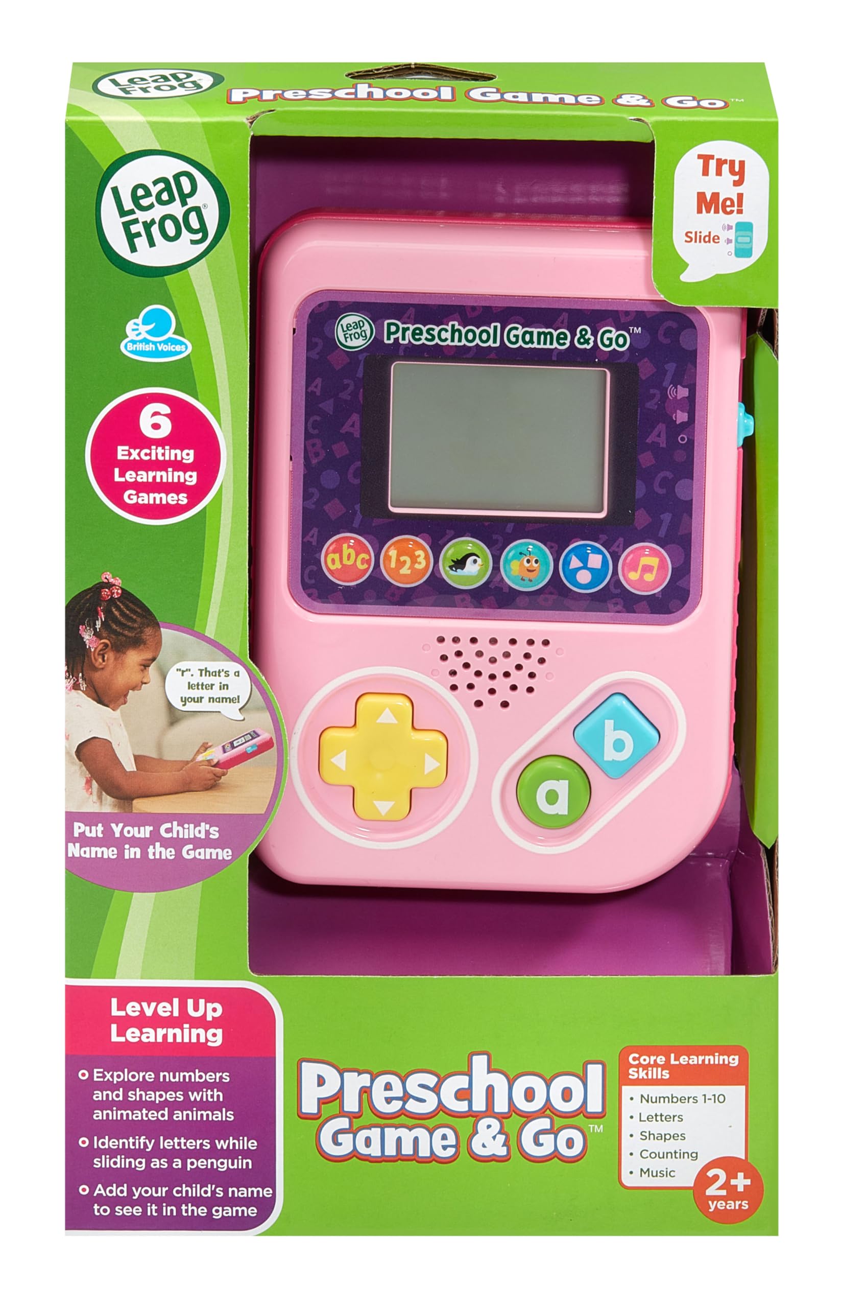 LeapFrog Preschool Game & Go Interactive Educational Game - Pink | Ages 2+ 2