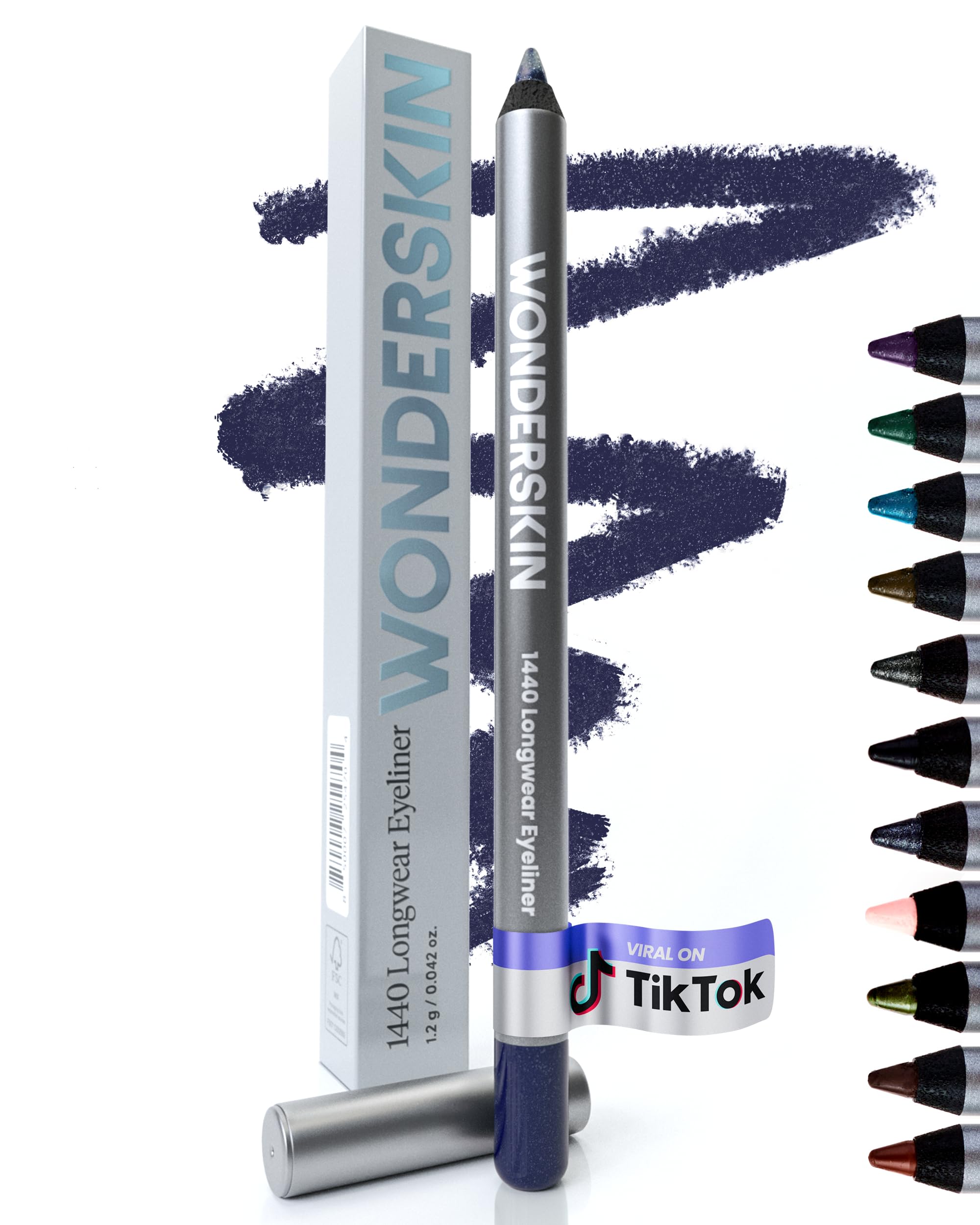 Wonderskin 1440 Longwear Waterproof Eyeliner Pencil - Blueberry 1