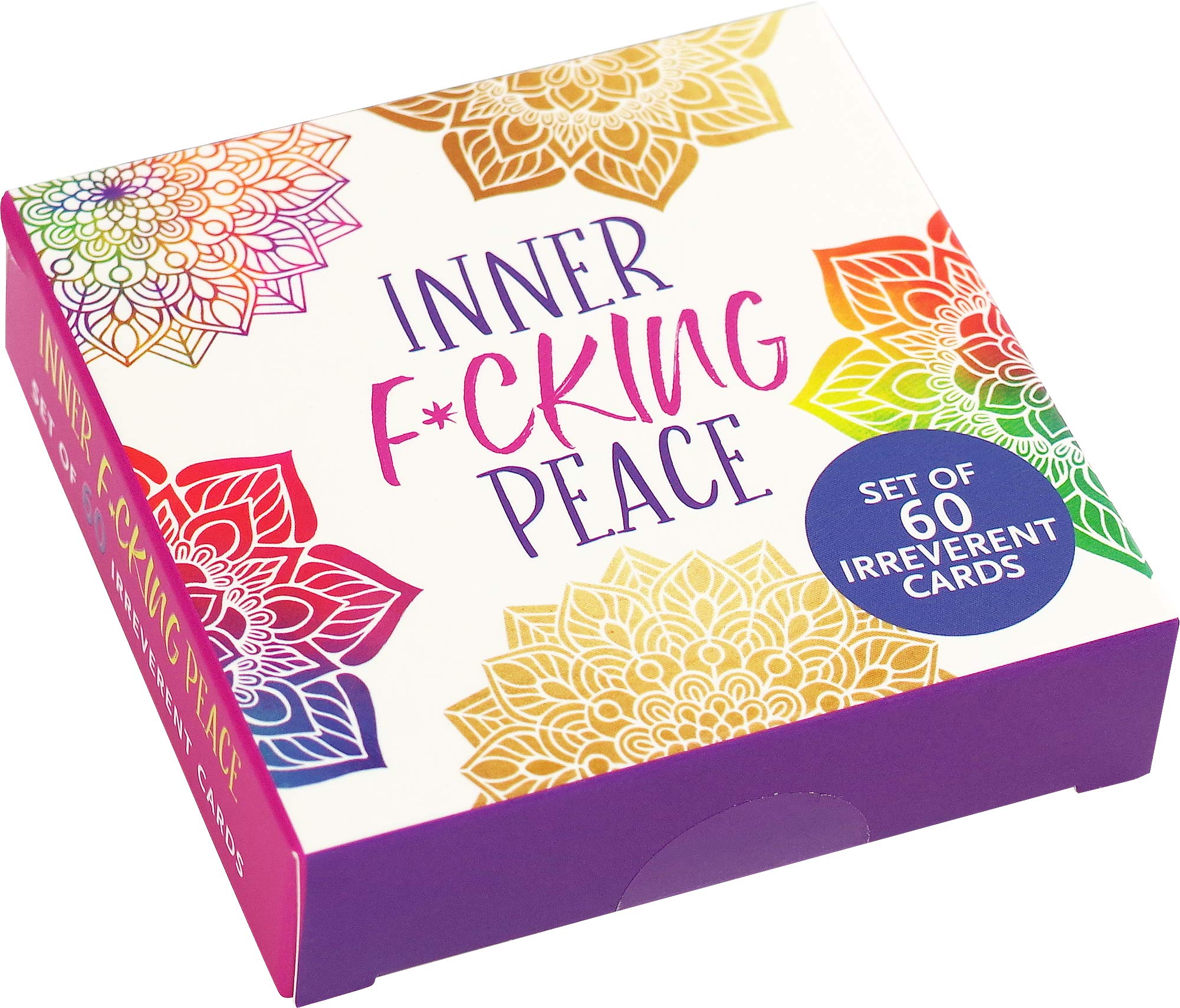 Peter Pauper Press Inner Fucking Peace Motivational Card Deck - 60 Cards | Mature Content | English 1