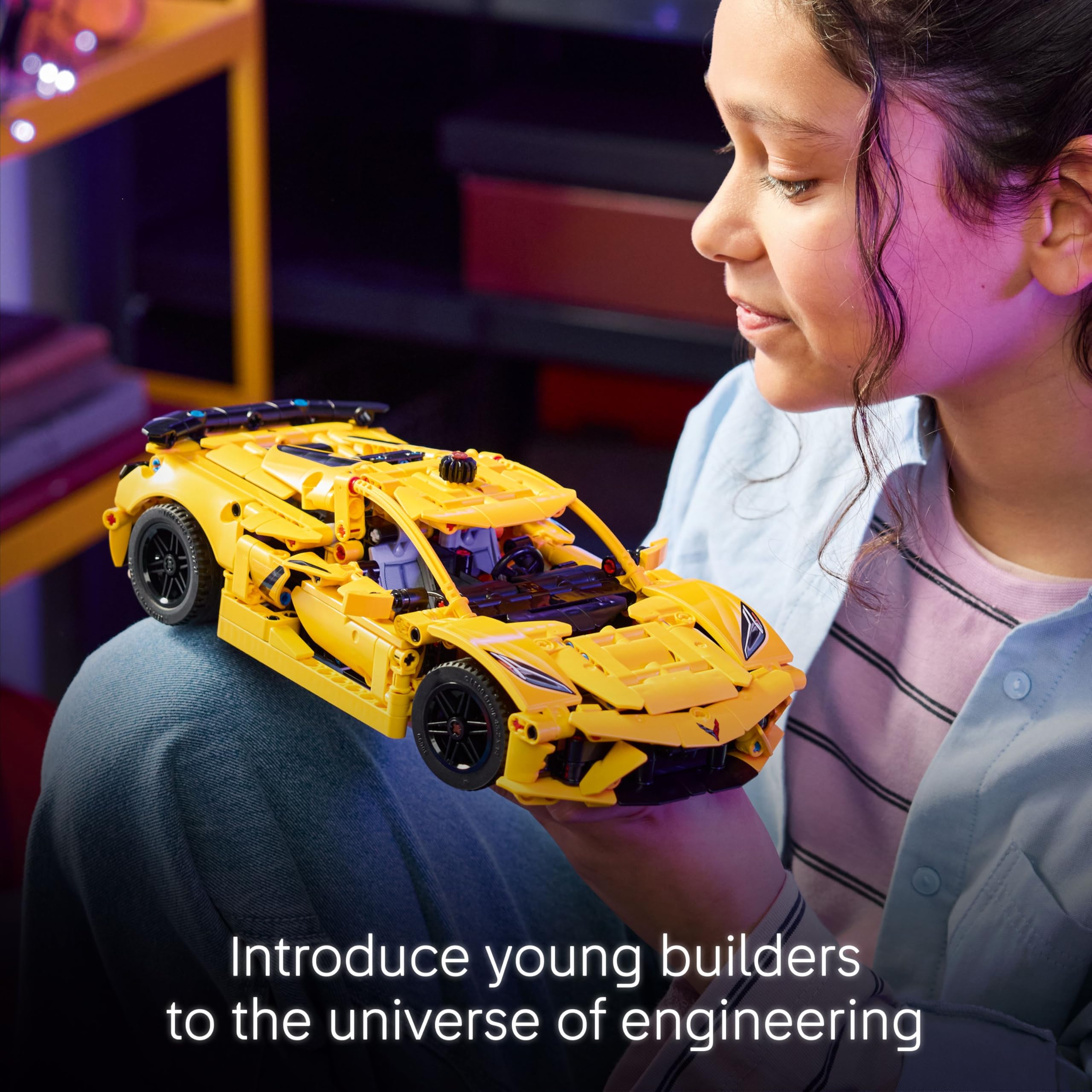 LEGO Technic Chevrolet Corvette Stingray Race Car Model Kit (42205) | 8-Cylinder Engine | Ages 9+ 6