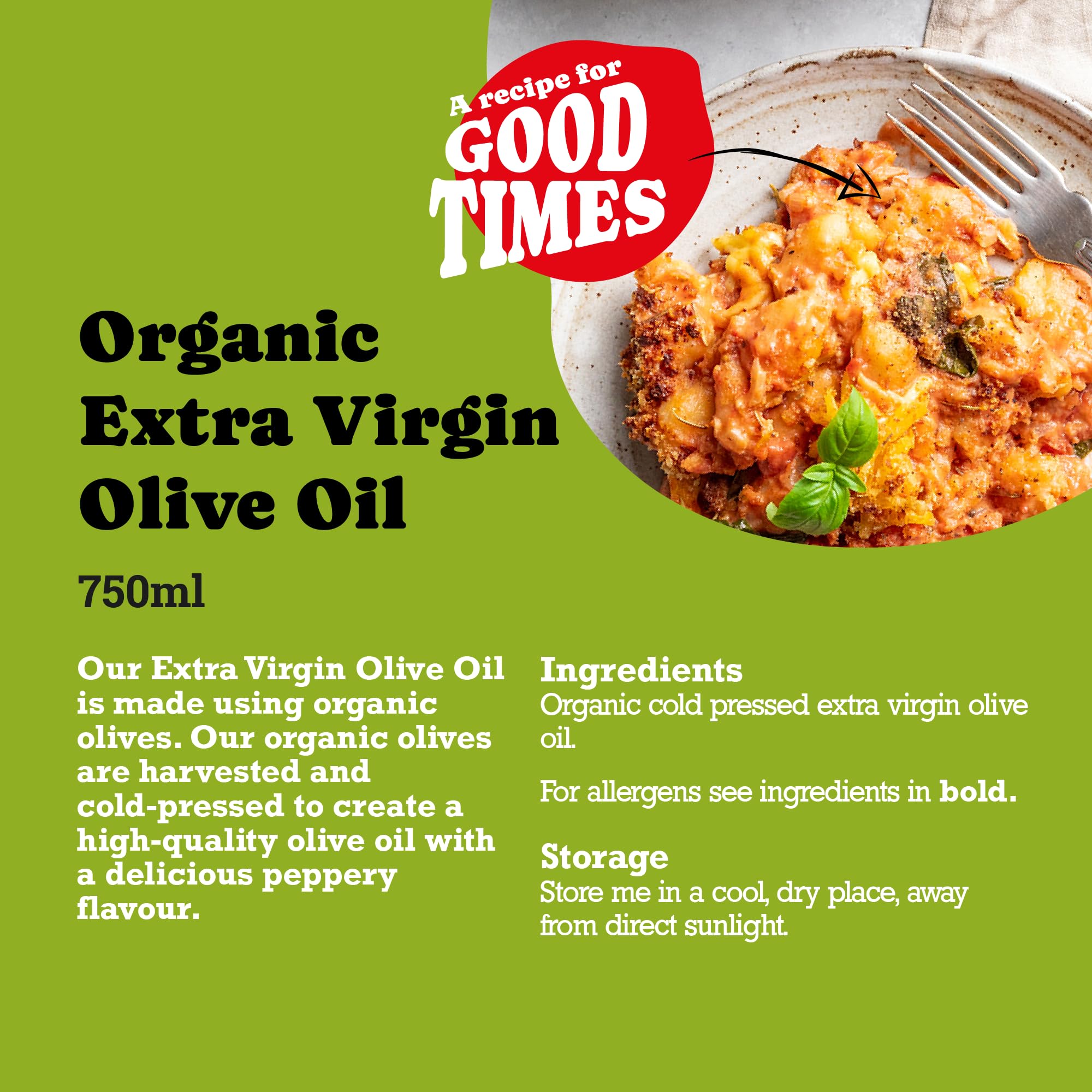 Mr Organic Extra Virgin Olive Oil - Cold Pressed | 750ml | Organic Quality
