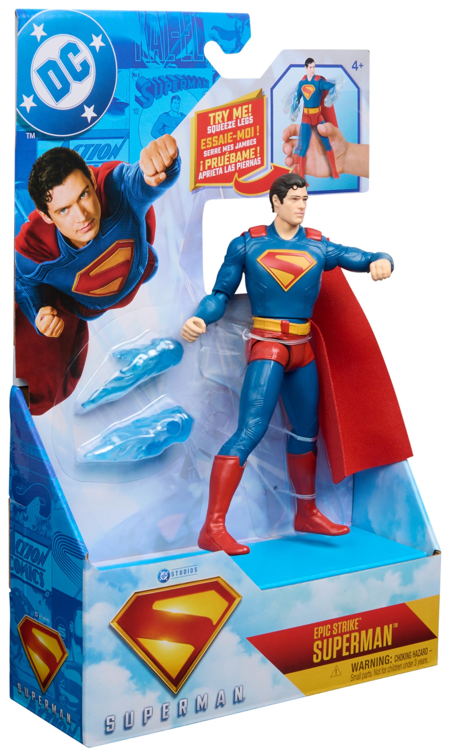 DC Comics Superman Green Lantern Epic Strike Action Figure - 15-cm Tall | Plastic | Blue 7