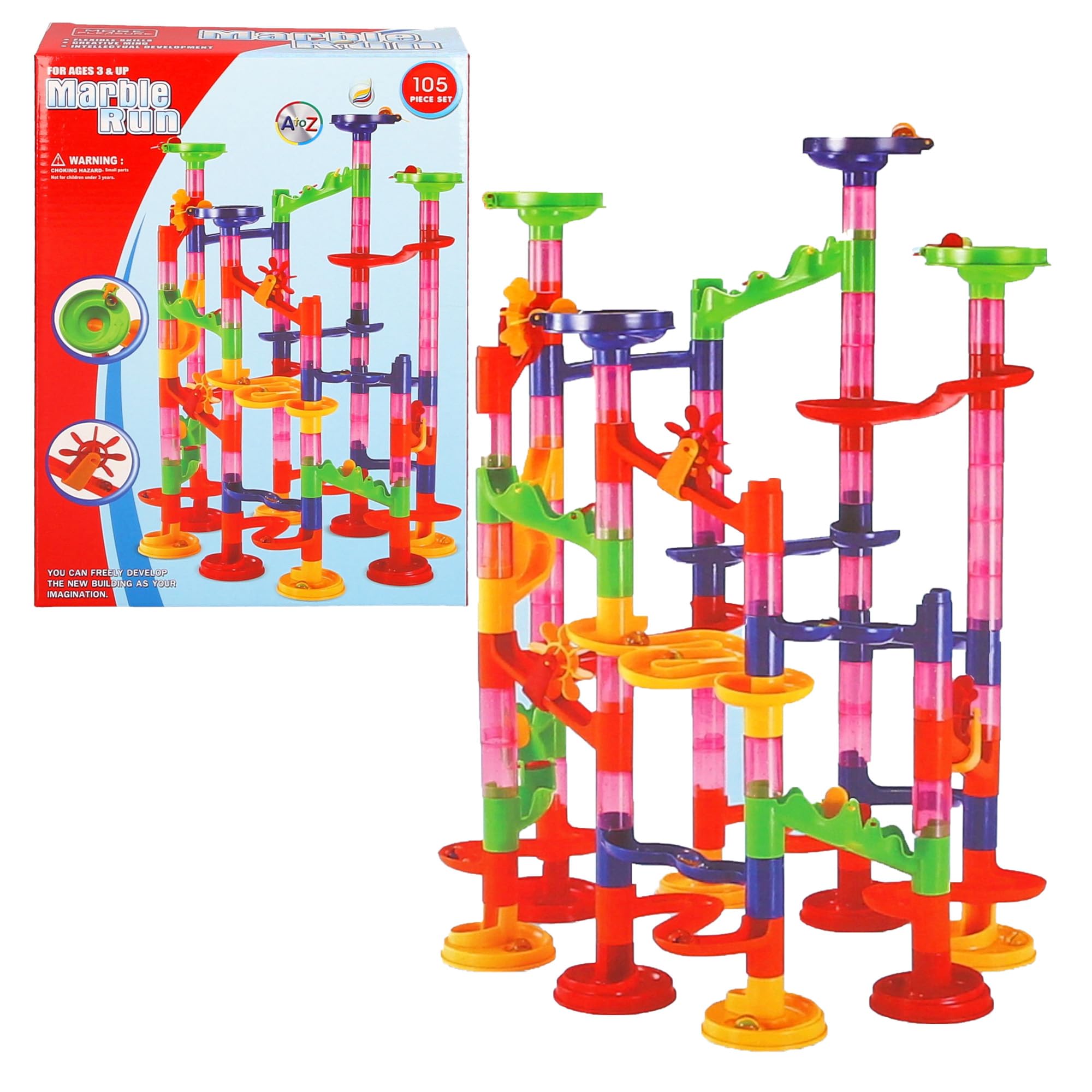 Marble Run Construction Set - 105-Piece Building Toy for Ages 3+ 1