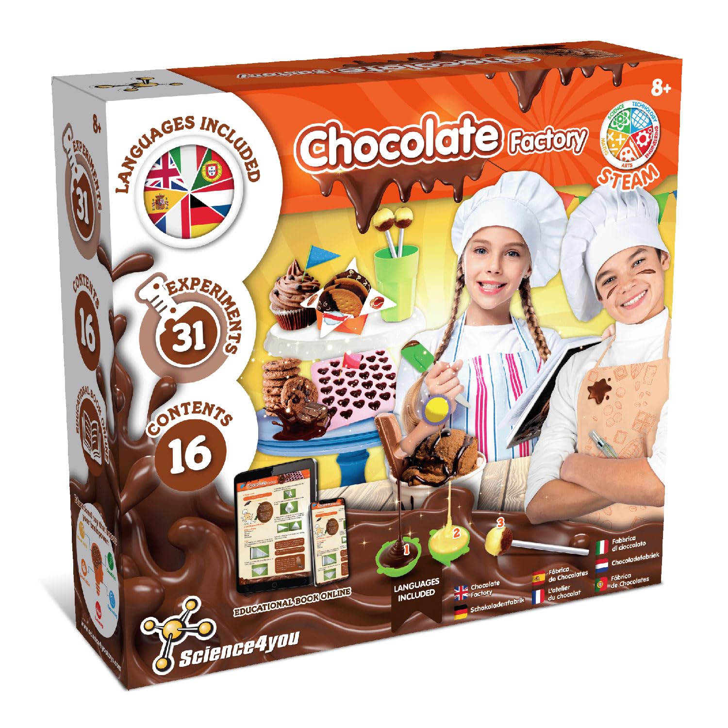 Science4you Chocolate Factory for Kids 8+ Years - 31 Experiment Chocolate Making Kit 1