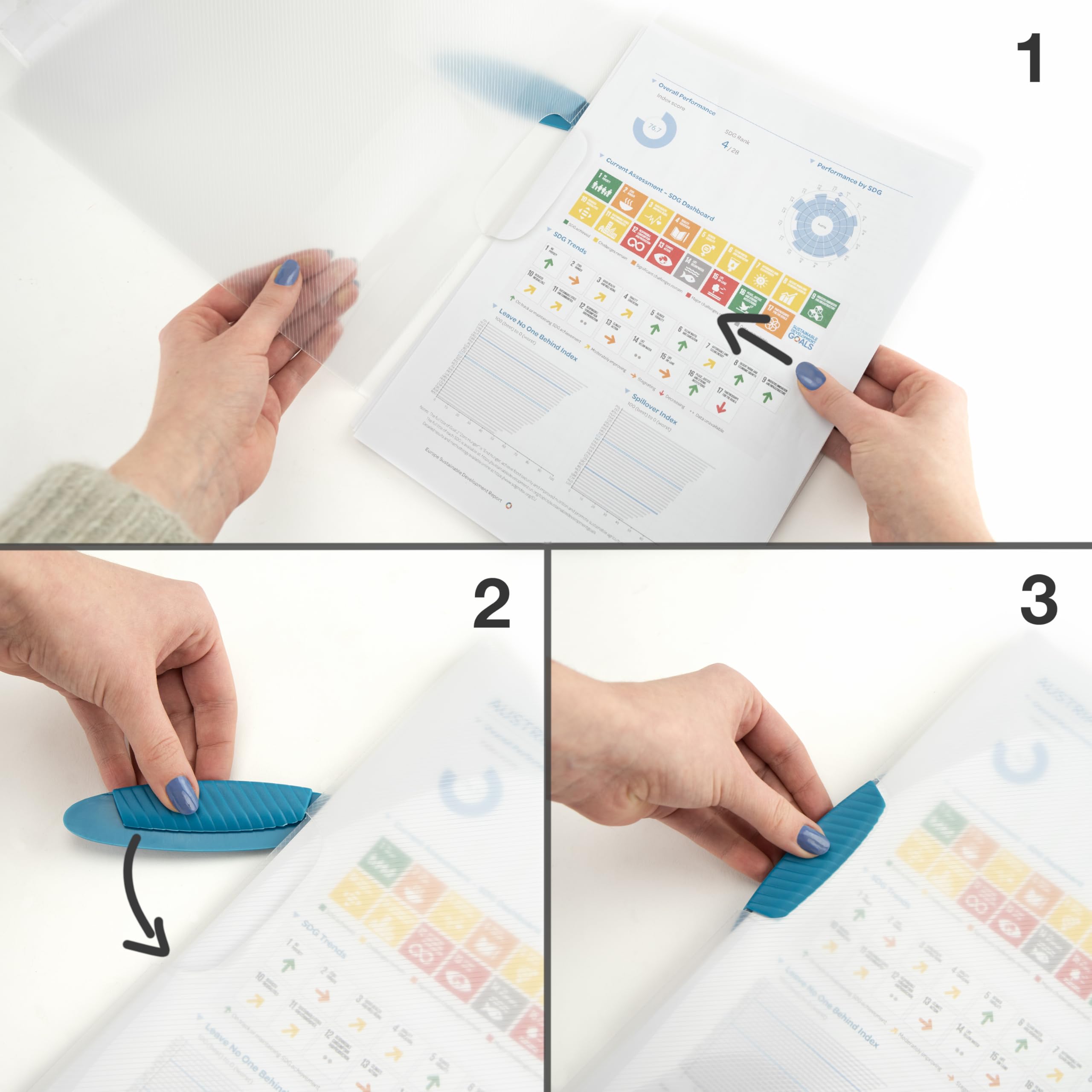 RAPESCO 0786 A4 Pivot Clip File - Pack of 5 | Holds 30 Unpunched Sheets | Superline Polypropylene 2