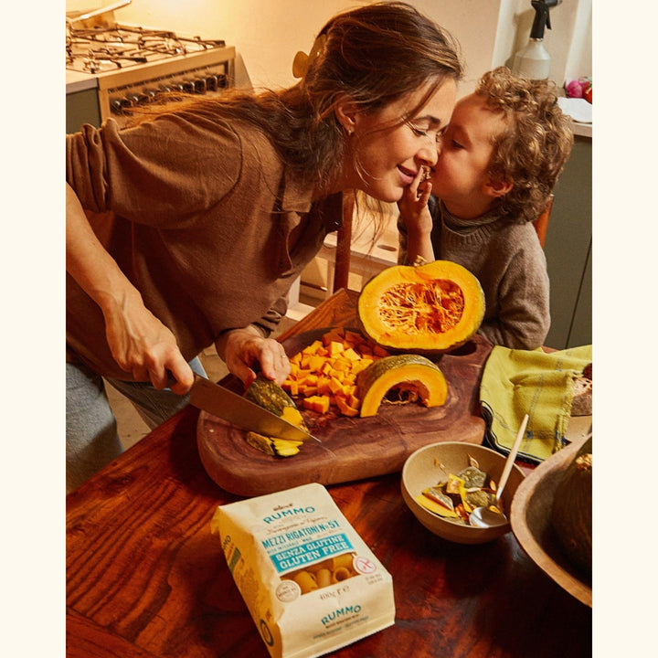 Rummo Gluten-Free Mezzi Rigatoni No. 51 – Organic Italian Pasta, Short Tubular Shape for Sauces & Baking