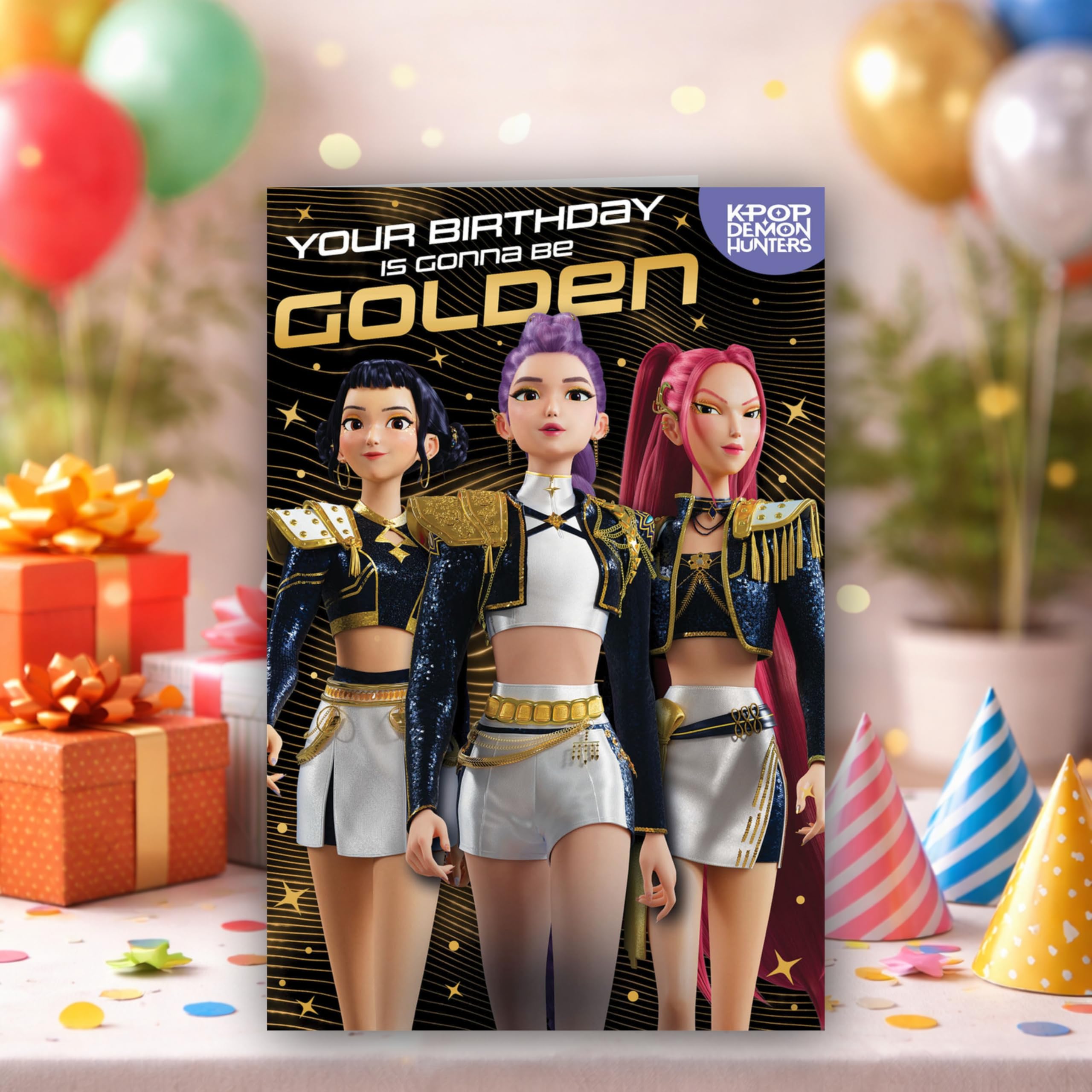 Danilo Promotions LTD KPOP Birthday Card - Official Licensed, Golden Color, Standard Size 4
