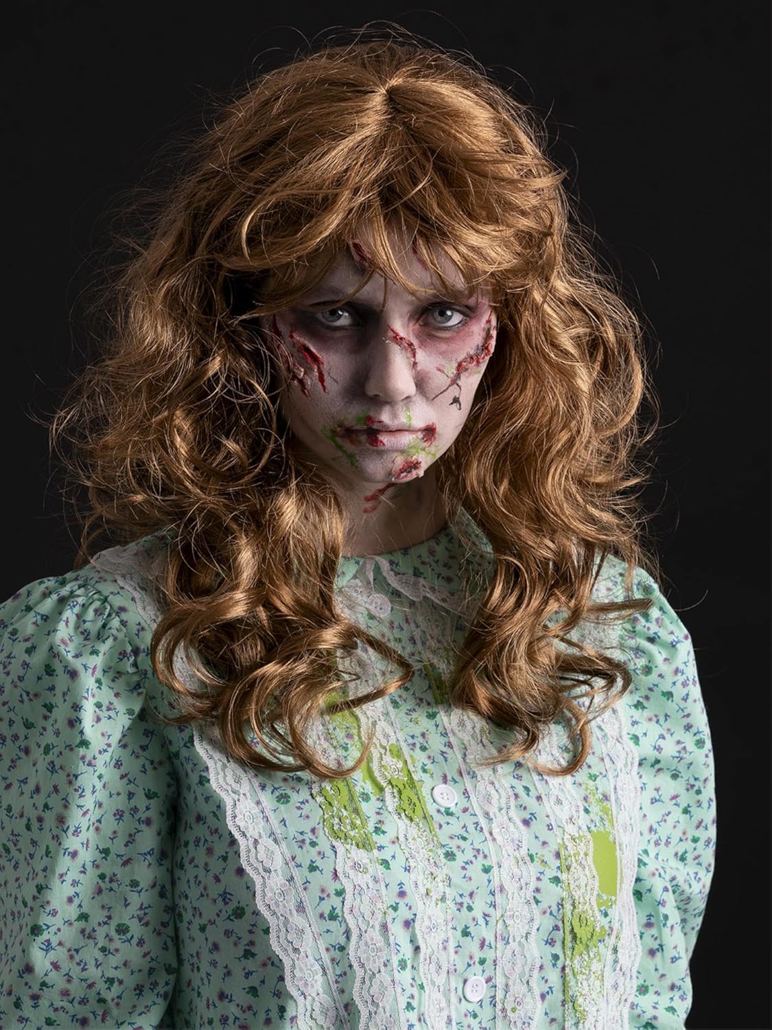 Smiffys The Exorcist Regan Long Messy Wavy Auburn Wig 10