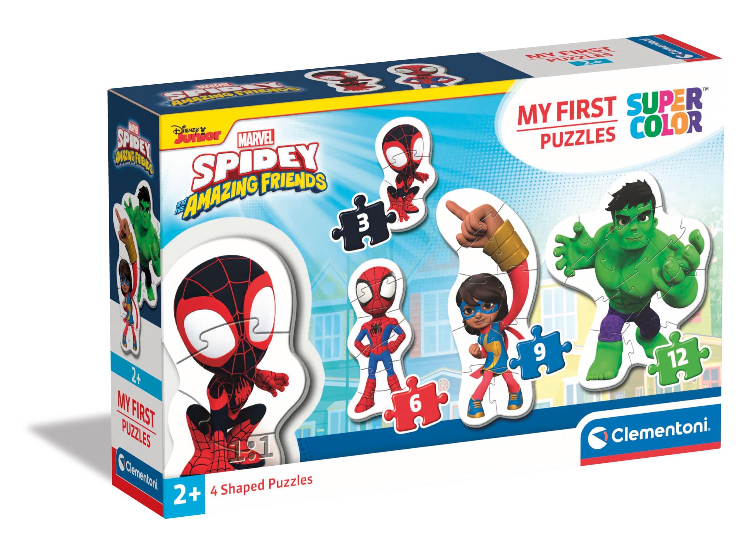 Clementoni Marvel Spidey And His Amazing Friends Jigsaw Puzzle Set 20836 | 3, 6, 9, 12 Pieces | Ages 2+ 1