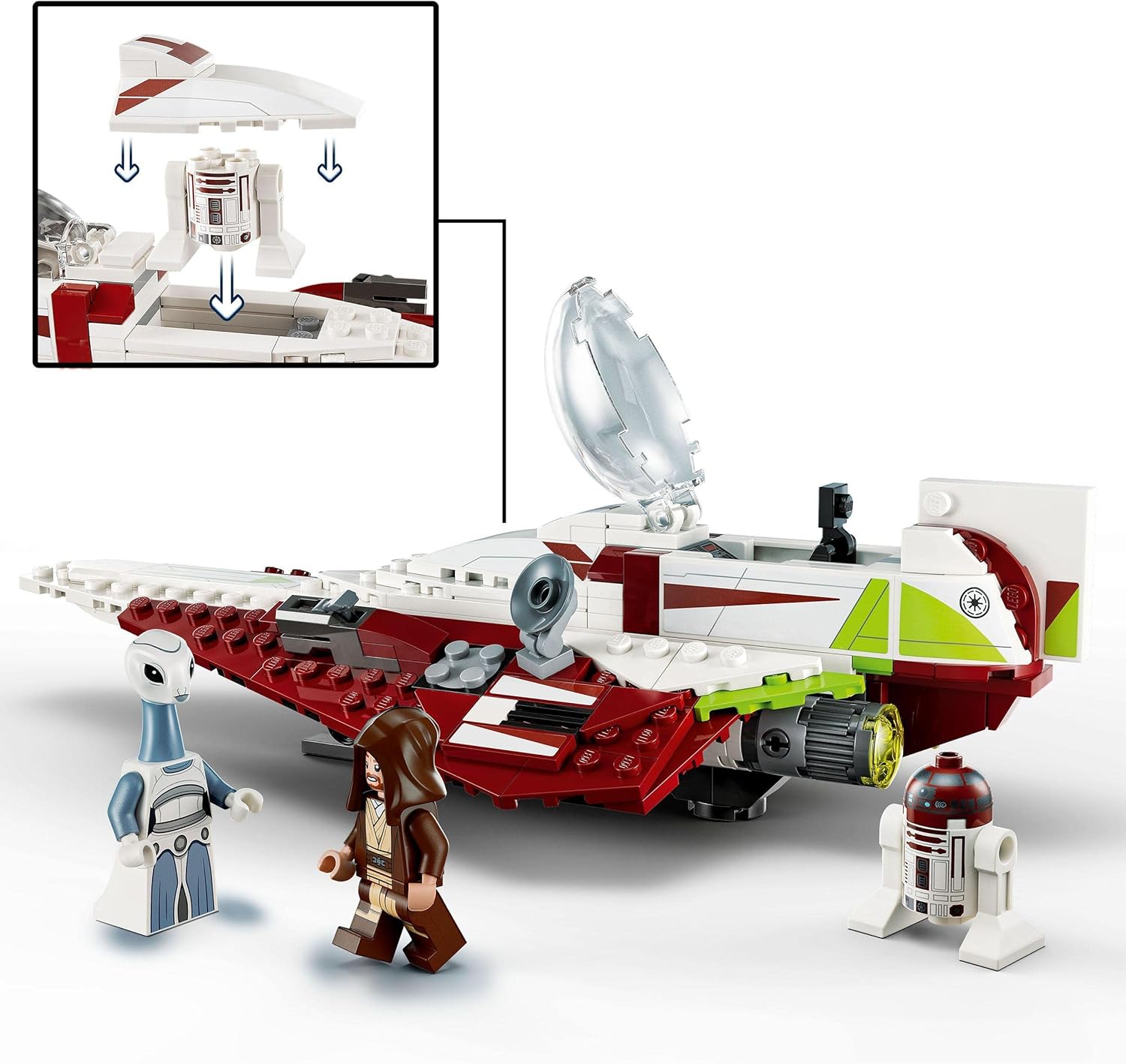 LEGO 75333 Star Wars Obi-Wan Kenobis Jedi-Starfighter, Bauset für Kinder ab 7 Jahren 9