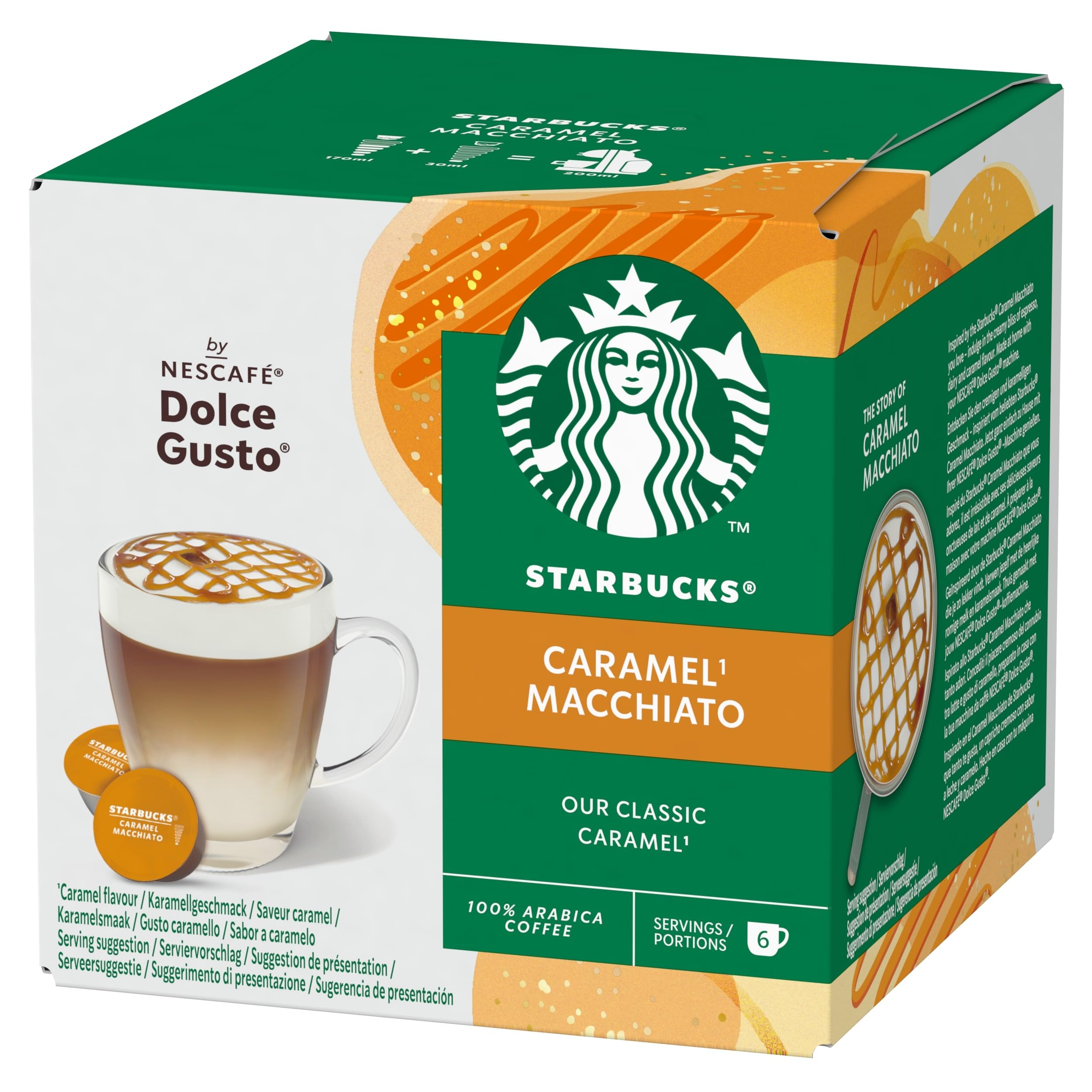 STARBUCKS Caramel Macchiato by NESCAFÉ Dolce Gusto Coffee Pods | 72 Count (6x12)