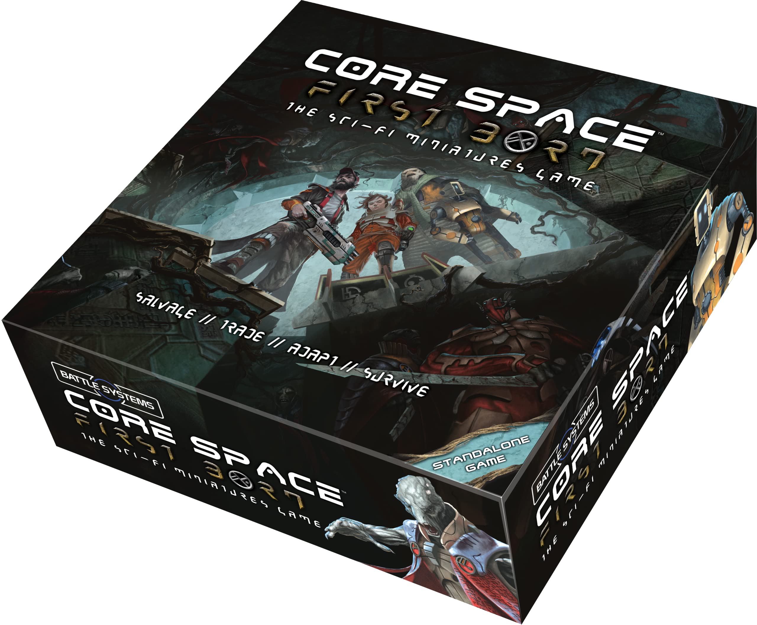 Battle Systems Core Space First Born Sci-Fi Miniatures Board Game Starter Set for 1-4 Players