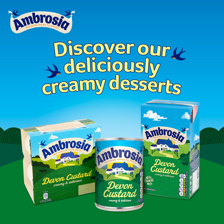 Ambrosia Devon Custard - Creamy & Delicious Ready-to-Eat Dessert