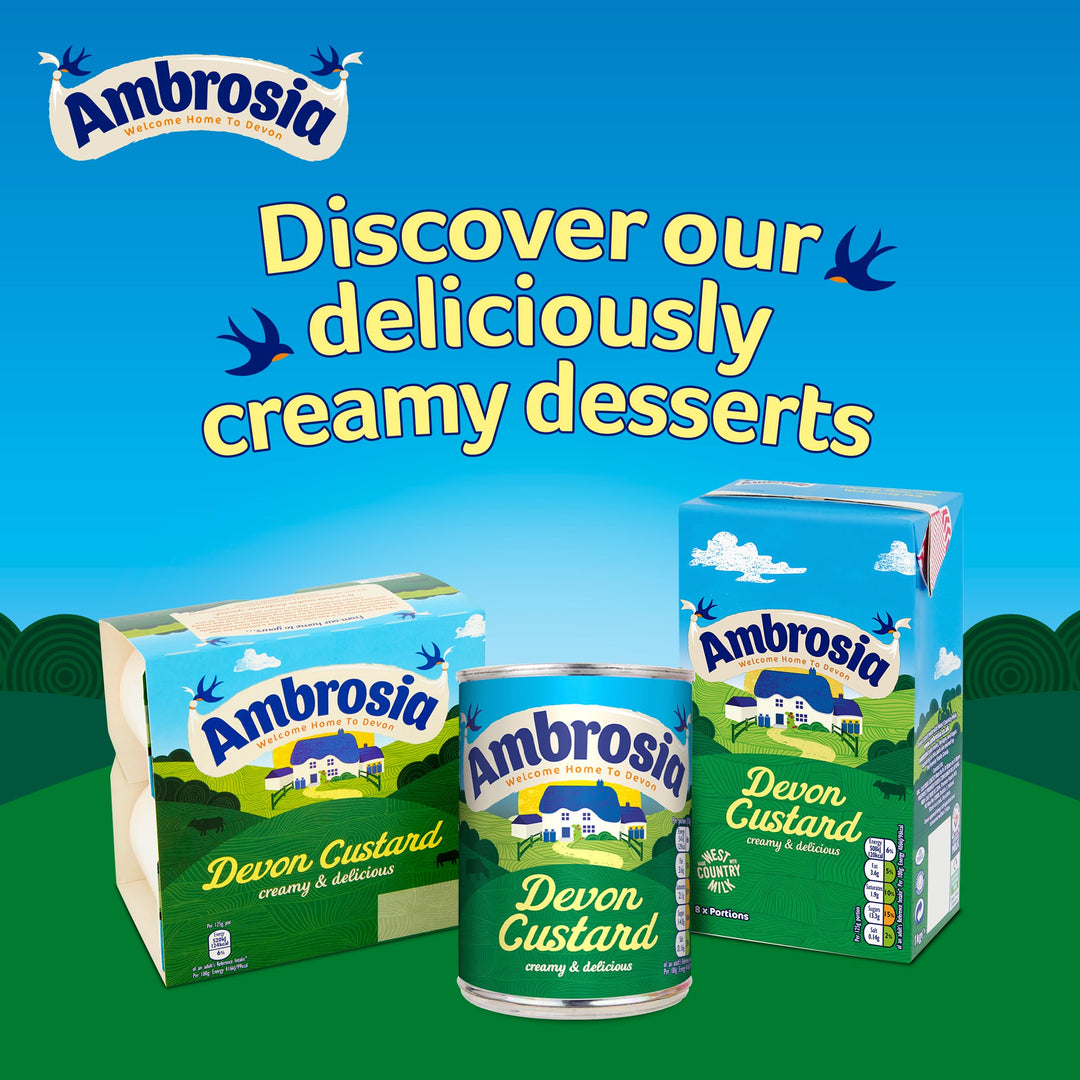 Ambrosia Devon Custard Chocolate Flavour, Creamy Ready-to-Eat Dessert, 150g
