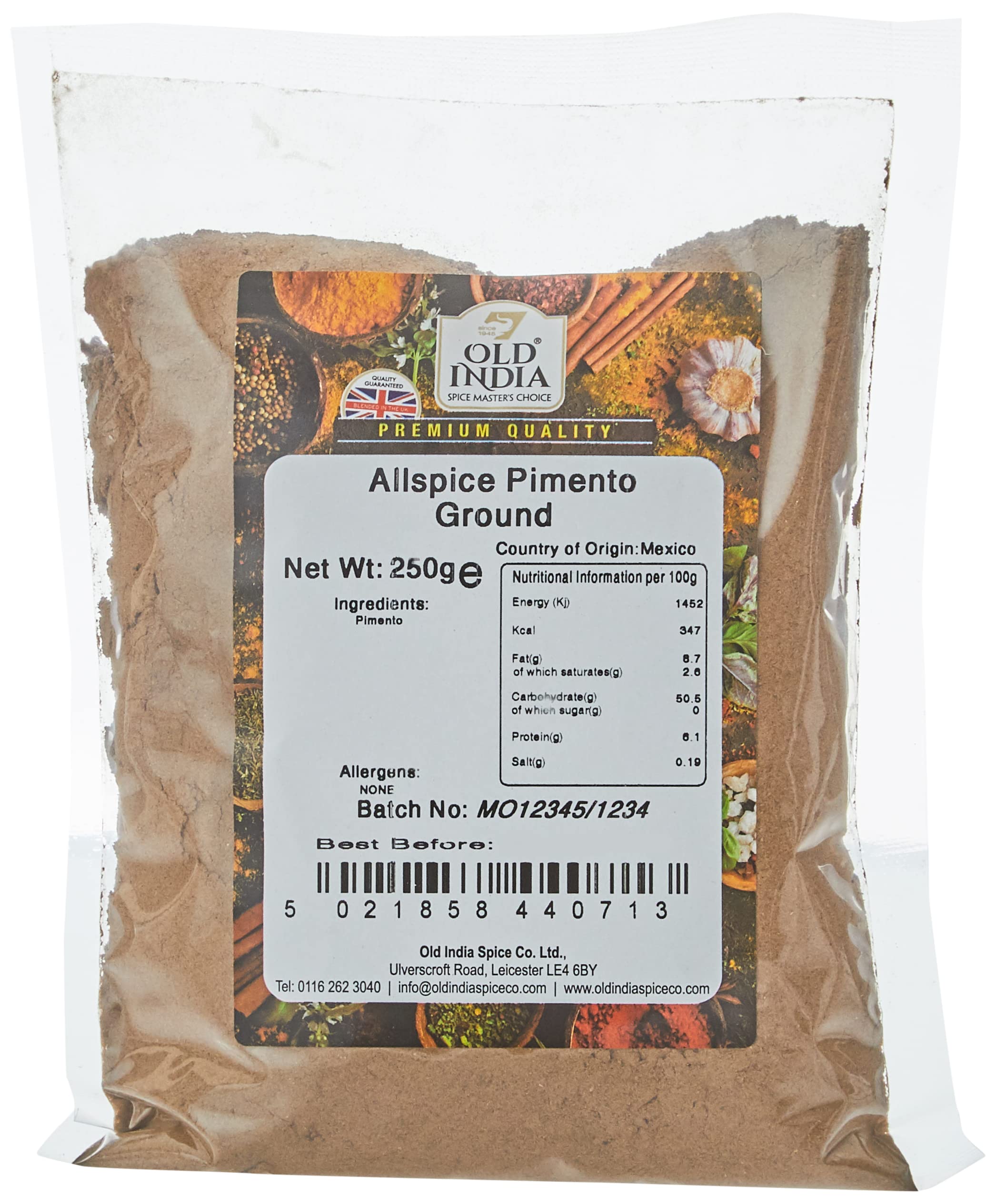 Old India Allspice Pimento Ground Powdered Seasoning | 250g Natural & GMO Free