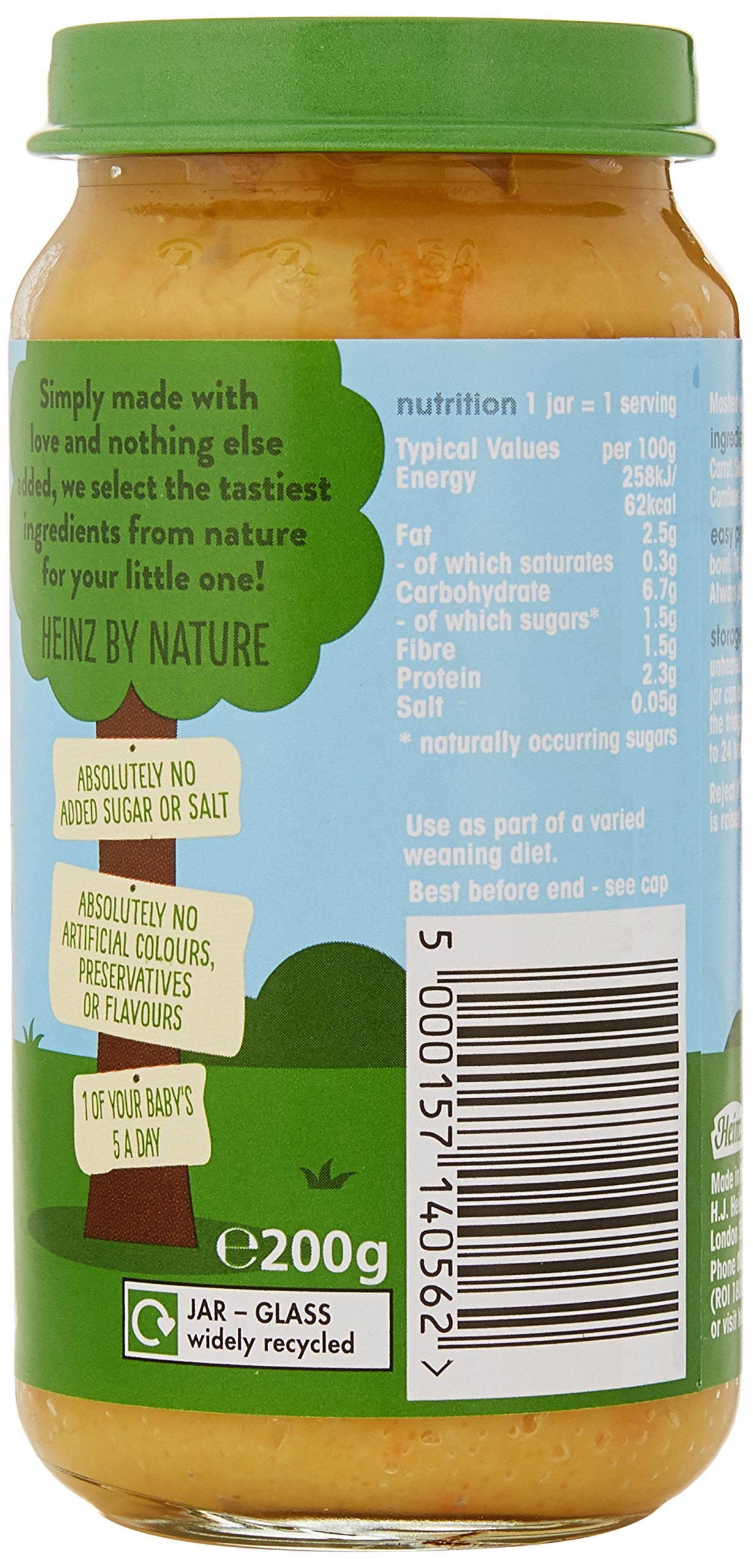 Heinz Mum's Own Sunday Chicken Dinner Baby Meal - 100% Natural Ingredients | 7+ Months | 200g Pack of 6 3