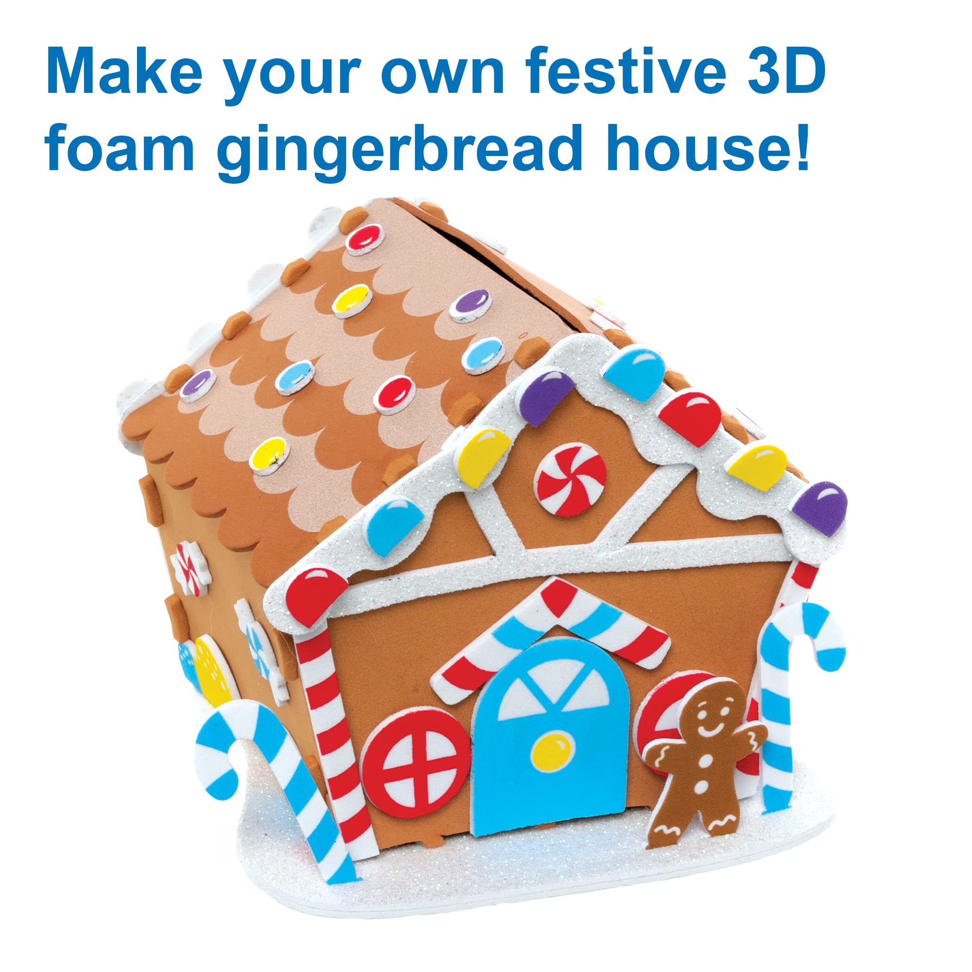 Baker Ross Gingerbread House Craft Kit - Christmas Arts & Crafts for Kids 13