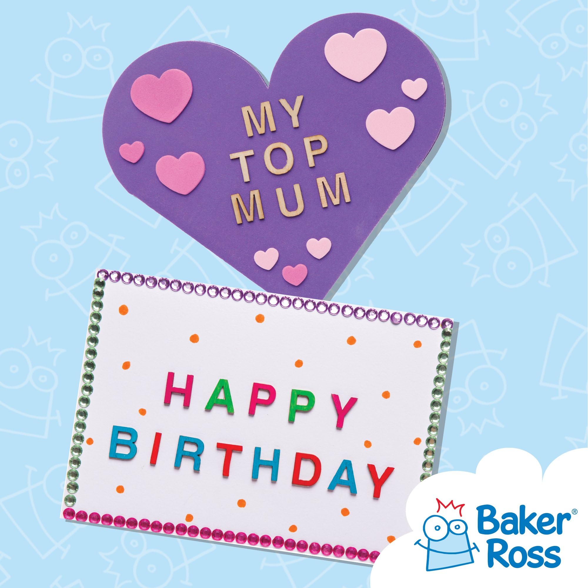 Baker Ross Mini Wooden Letters - Pack of 260 | Uppercase Alphabet | 13mm Size 4