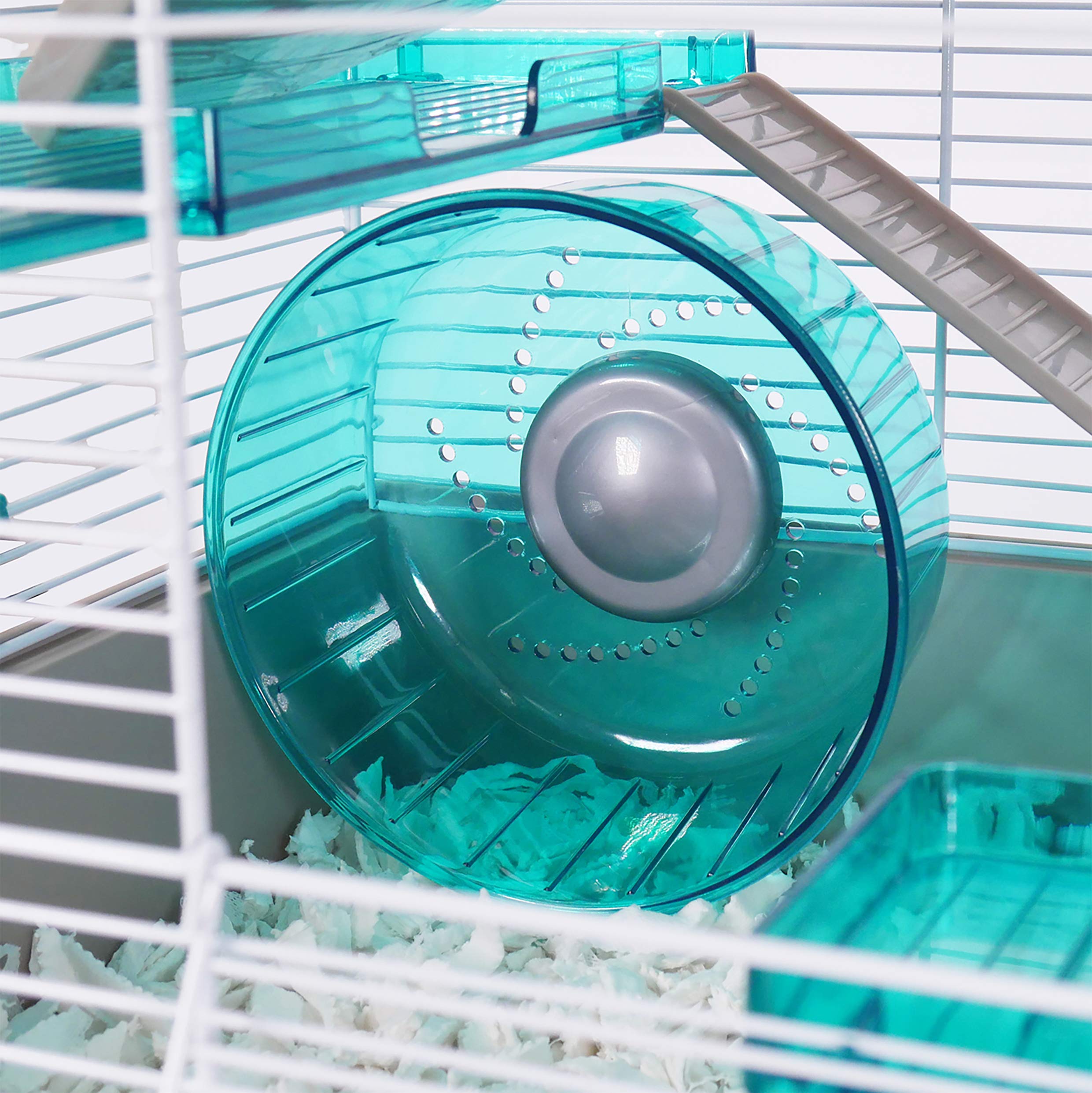 Rosewood Pico Exercise Wheel for Hamsters - 17cm Diameter | Silent | Teal 2
