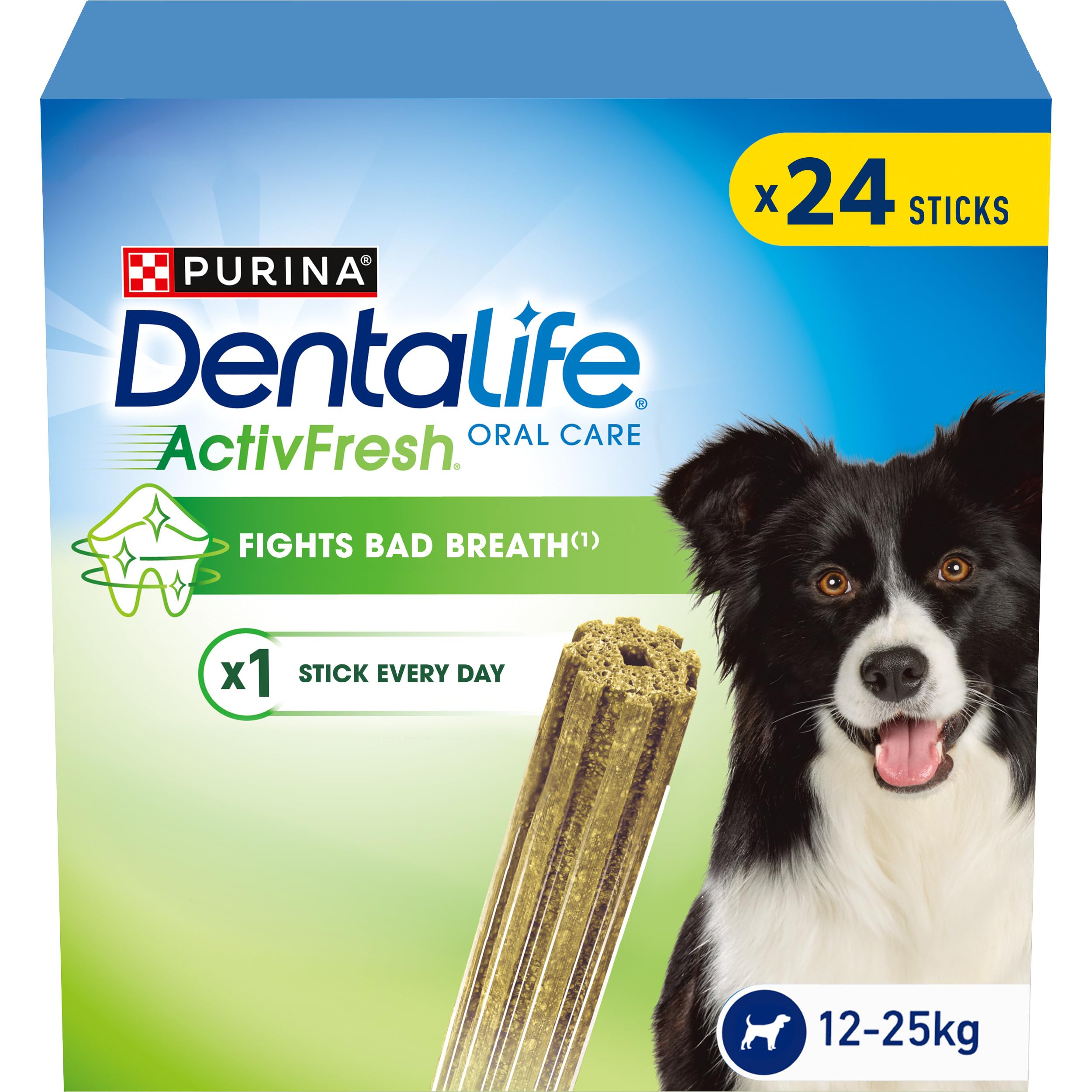 Dentalife ActivFresh Chicken Dental Sticks for Medium Dogs - Fights Bad Breath & Reduces Tartar (24 Sticks, Pack of 2) 1