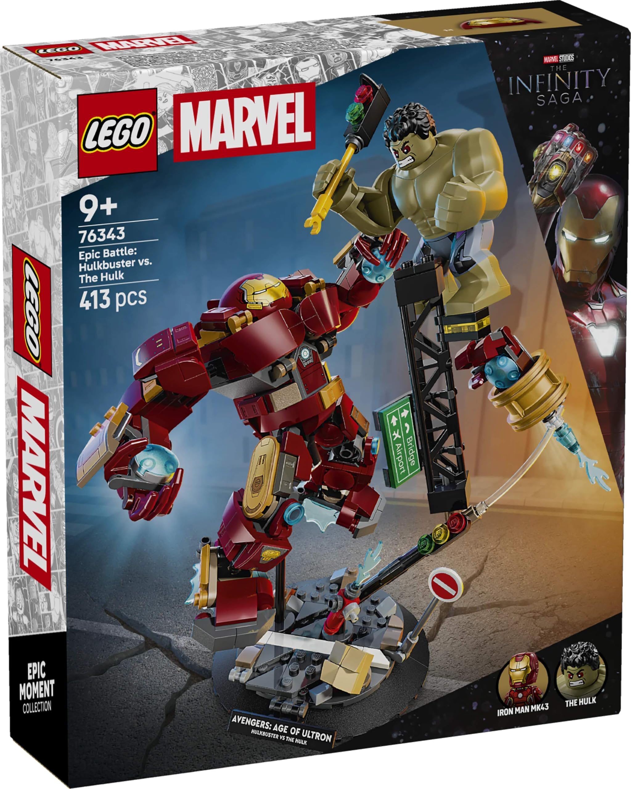 LEGO Marvel Epic Battle: Hulkbuster vs. The Hulk Building Set | Age 9+ | Model 76343 6