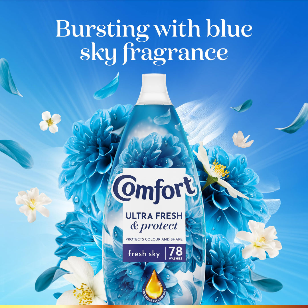 Comfort Ultra Fresh & Protect Fresh Sky Fabric Conditioner - Liquid Fabric Softener