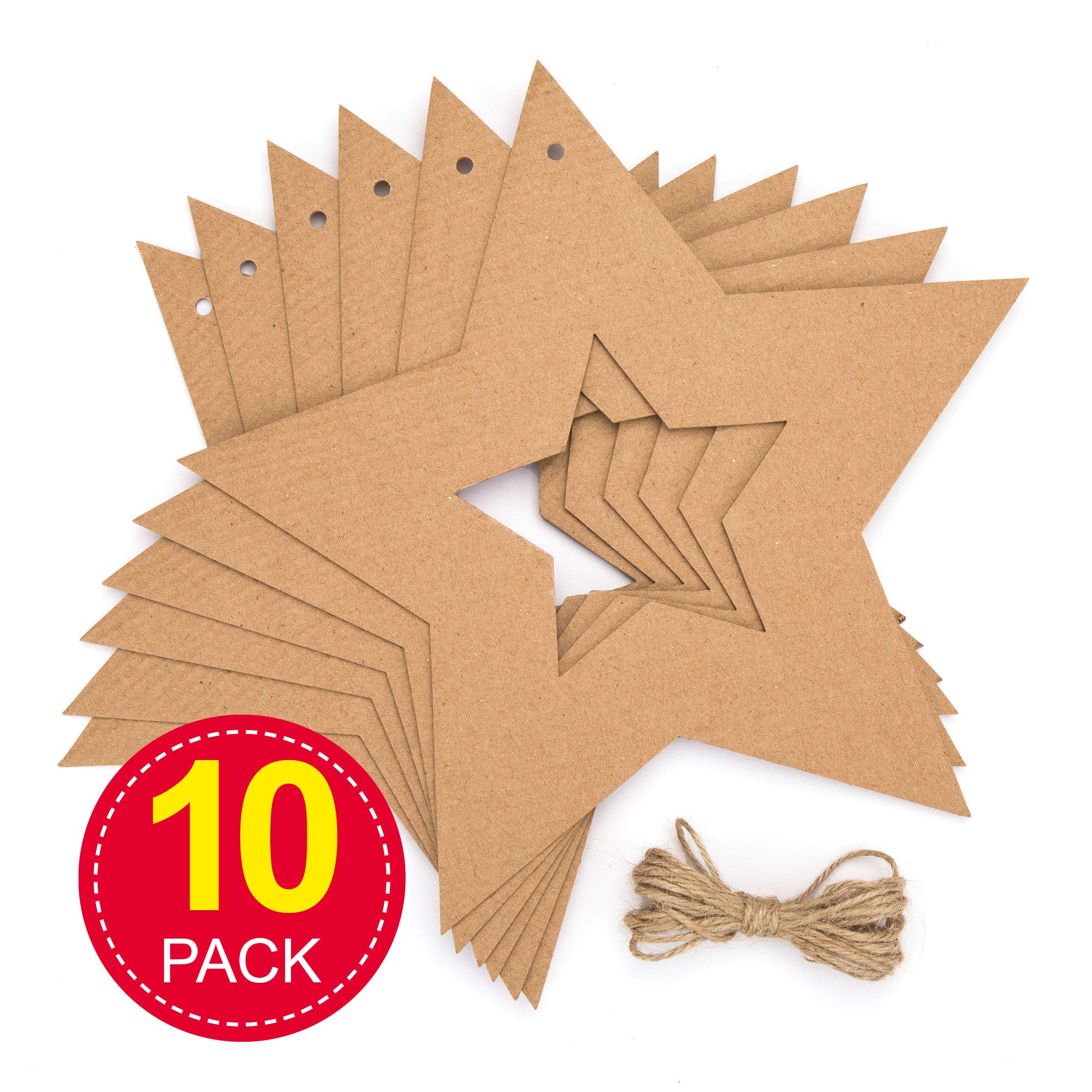 Baker Ross AV836 Hanging Star Wreaths - Creative Christmas Craft Kit for Kids 8