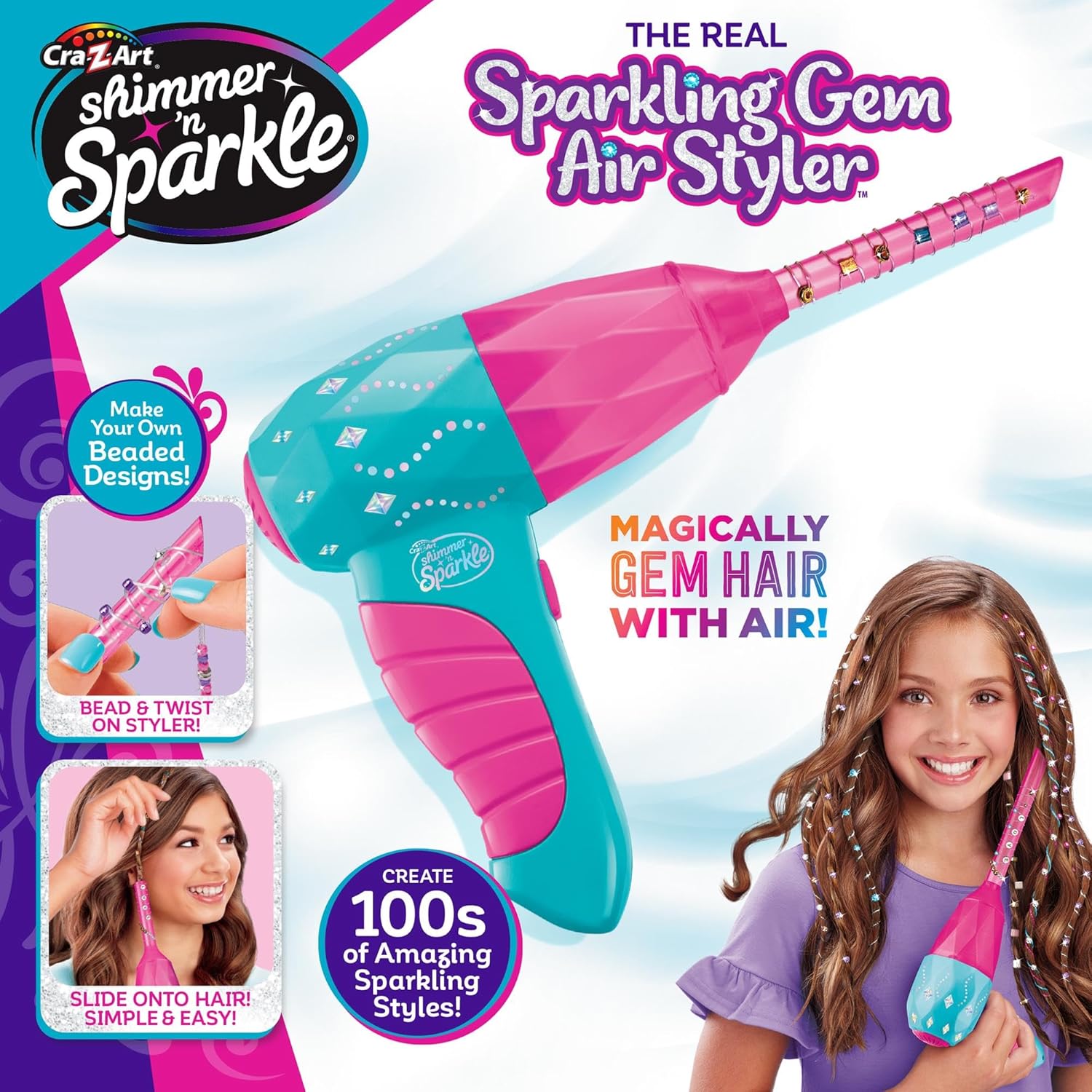CRA-Z-ART Shimmer N Sparkle Real Sparkling Gem Air Styler 65609 7