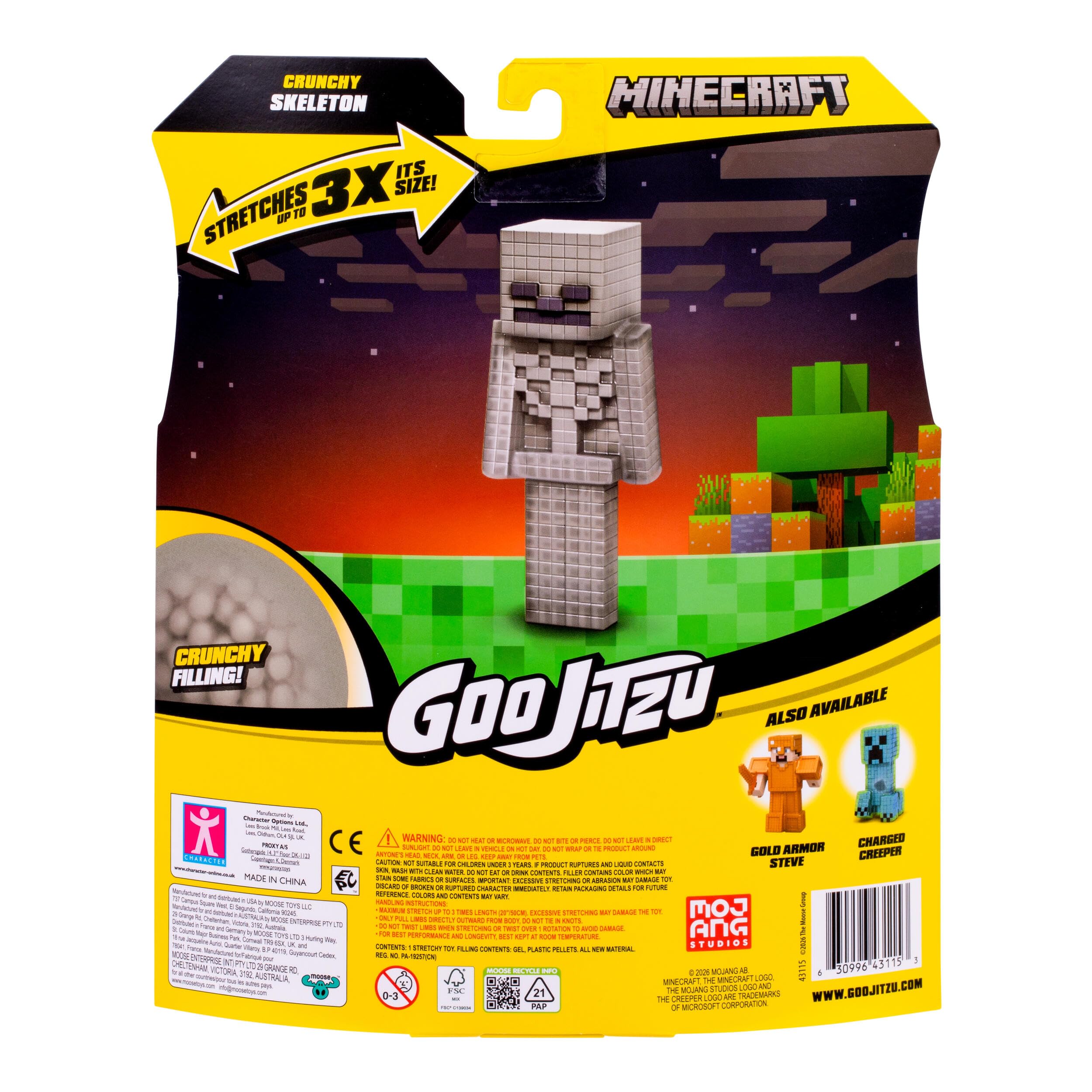 Heroes of Goo Jit Zu Skeleton Collectible Figure - Super Stretchy & Crunchy | Ages 4+ 2