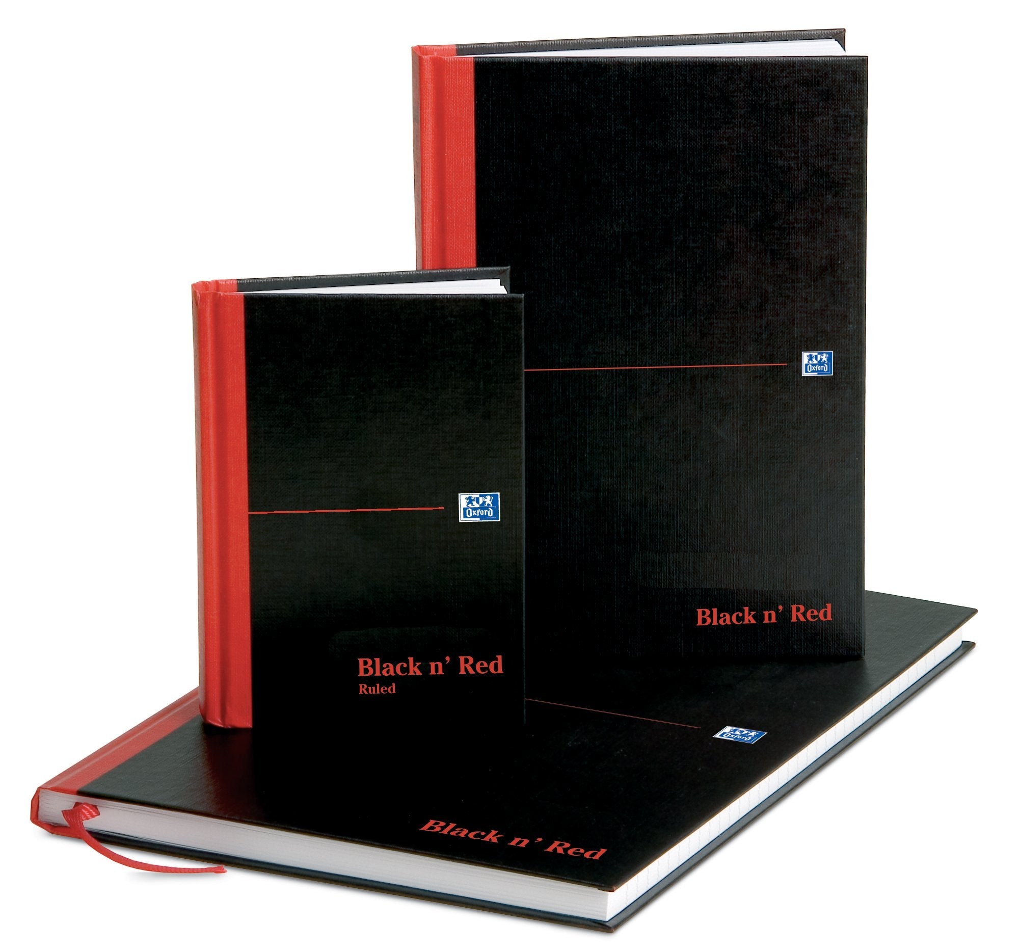 Black n' Red A4 Casebound Hardback Notebook - Ruled (1 Notebook) 9