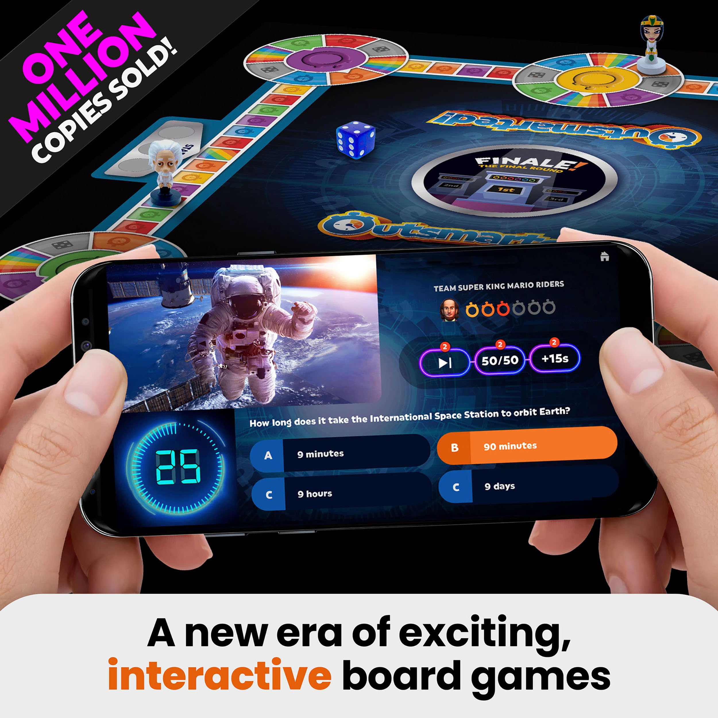 OUTSMARTED! App-Connected TV Quiz-Show Board Game | 2-24 Players | 60 Min Playtime | 2026 Edition 3