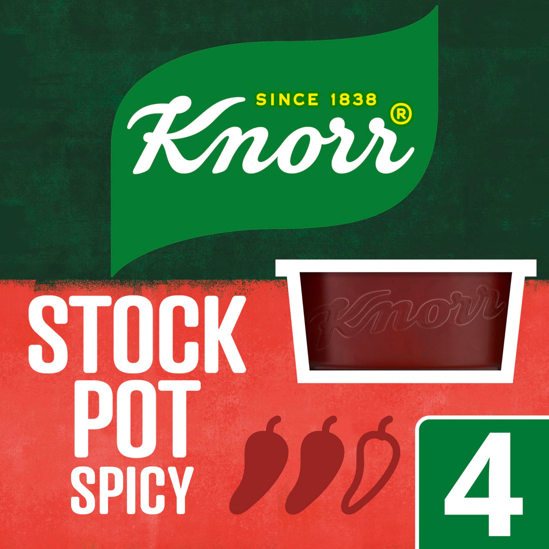 Knorr Hairy Bikers Spicy Stock Pot - Pack of 4 Vegan & Gluten-Free Stock Pots