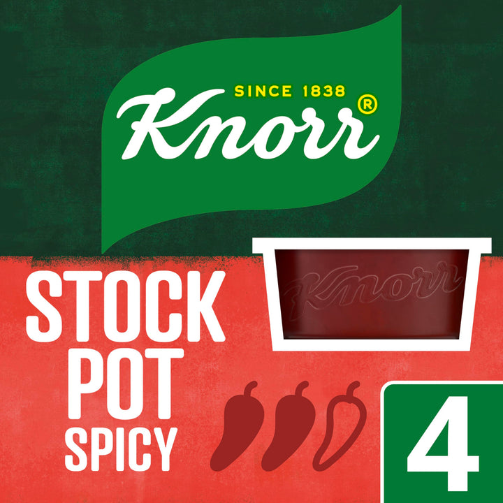 Knorr Hairy Bikers Spicy Stock Pot - Pack of 4 Vegan & Gluten-Free Stock Pots