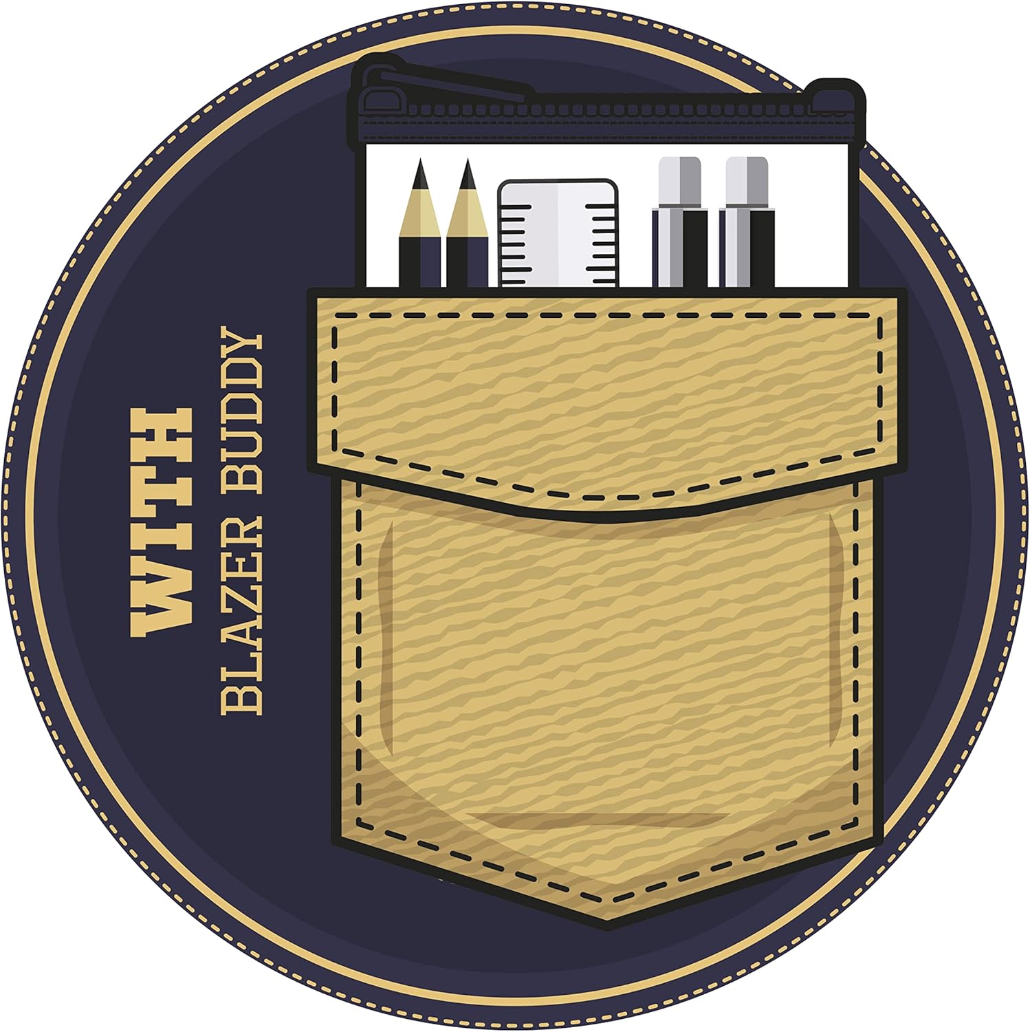 Helix Oxford Blazer Buddy Compact Clear Pencil Case Stationery Set 8