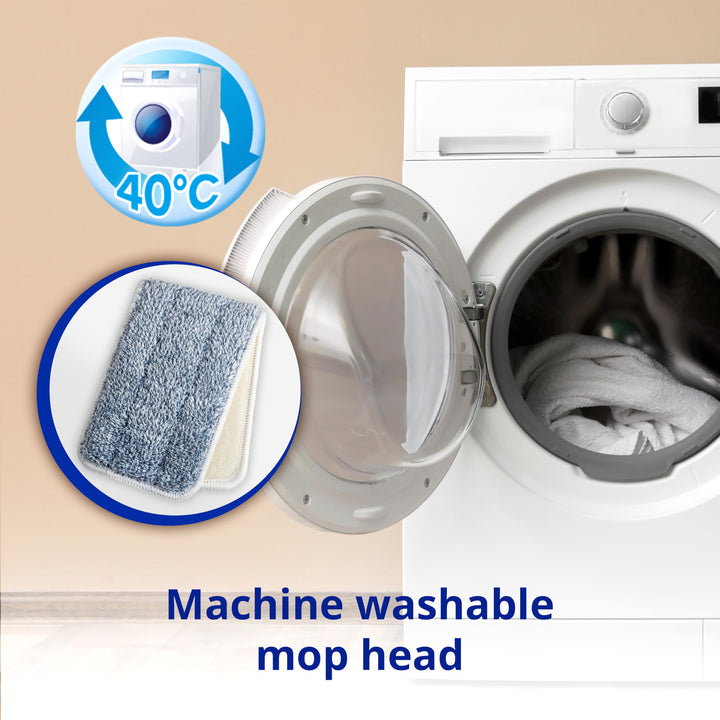 Spontex Easy System Max+ Microfibre Flat Mop with Integrated Wringing System