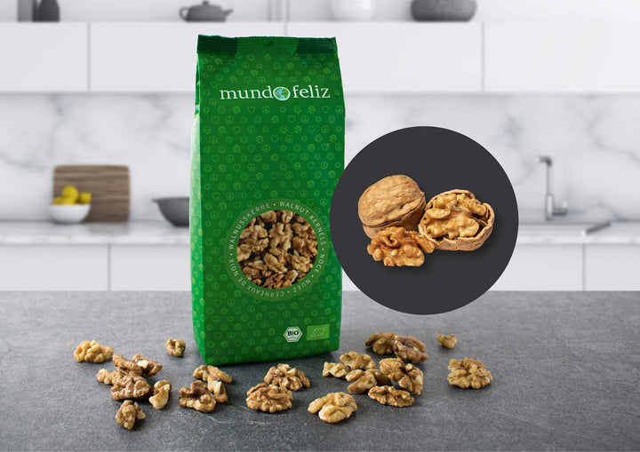Mundo Feliz - Organic Walnut Halves, 3 x 300 g