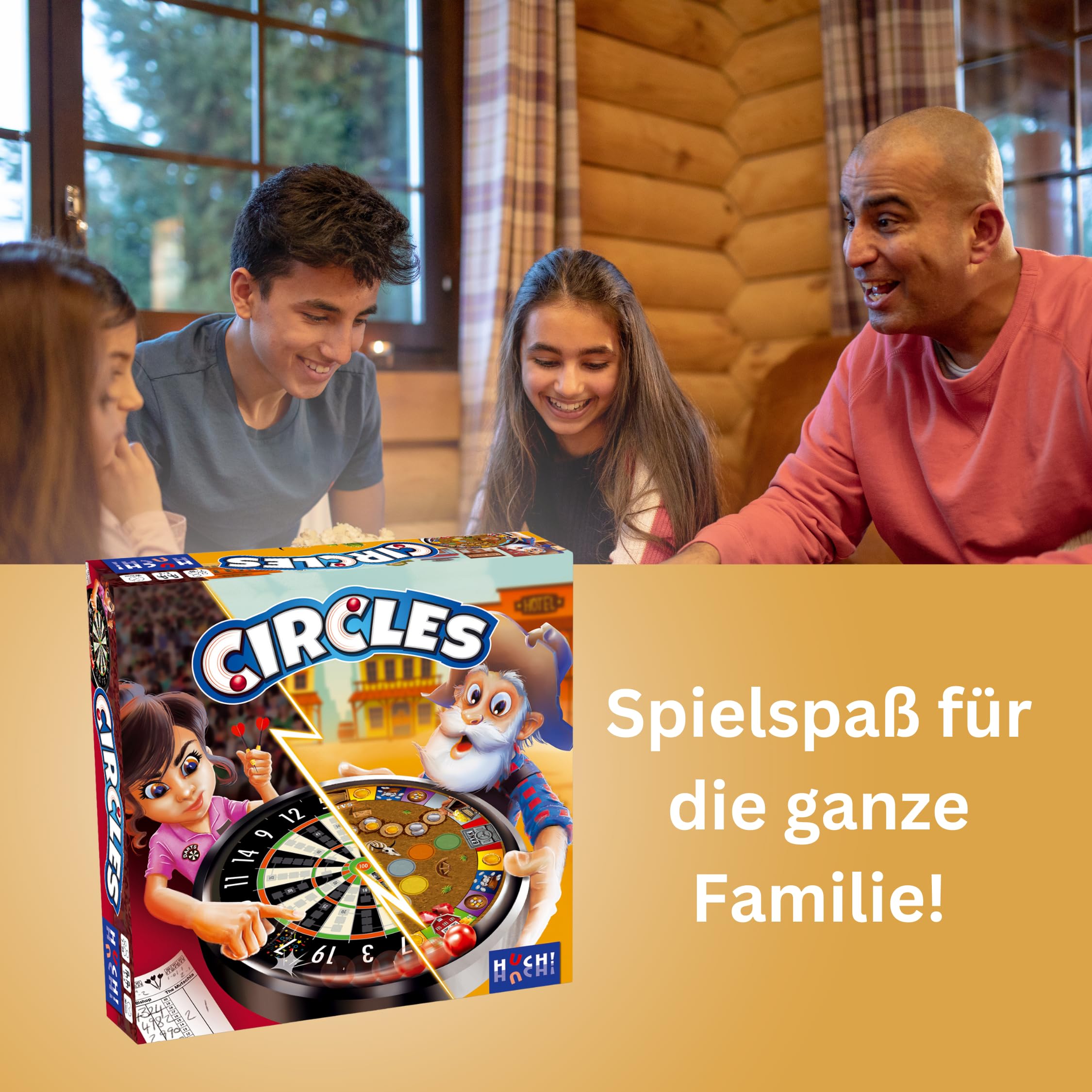 HUCH! Kreise Alles dreht sich im Kreis! – Familienbrettspiel mit doppelseitiger Kugelbahn 9