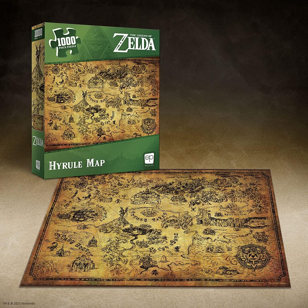 USAopoly Zelda Hyrule Map Puzzle - 1000 Pieces, Ages 8+