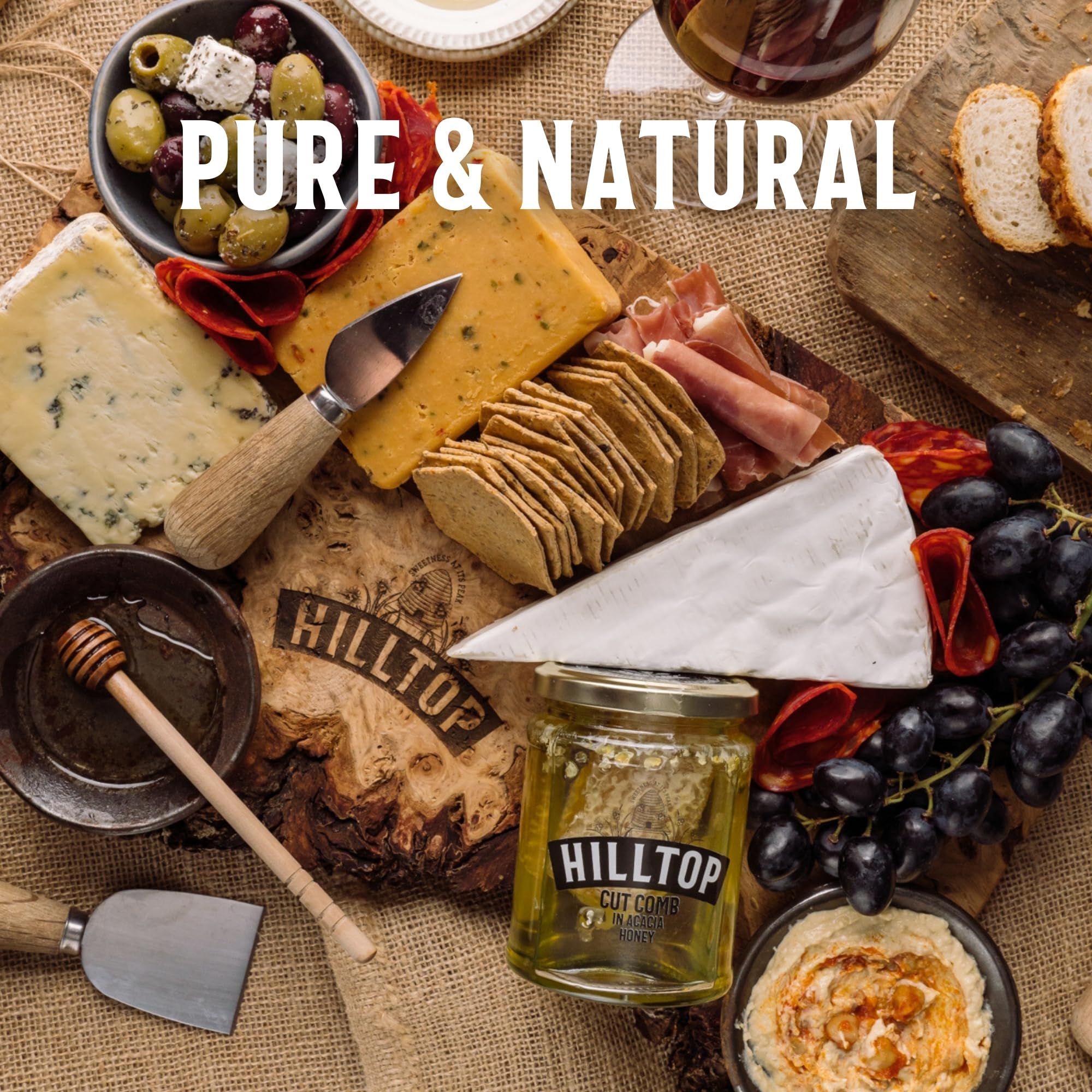 Hilltop Honey - Cut Comb in Acacia Honey 340g 9