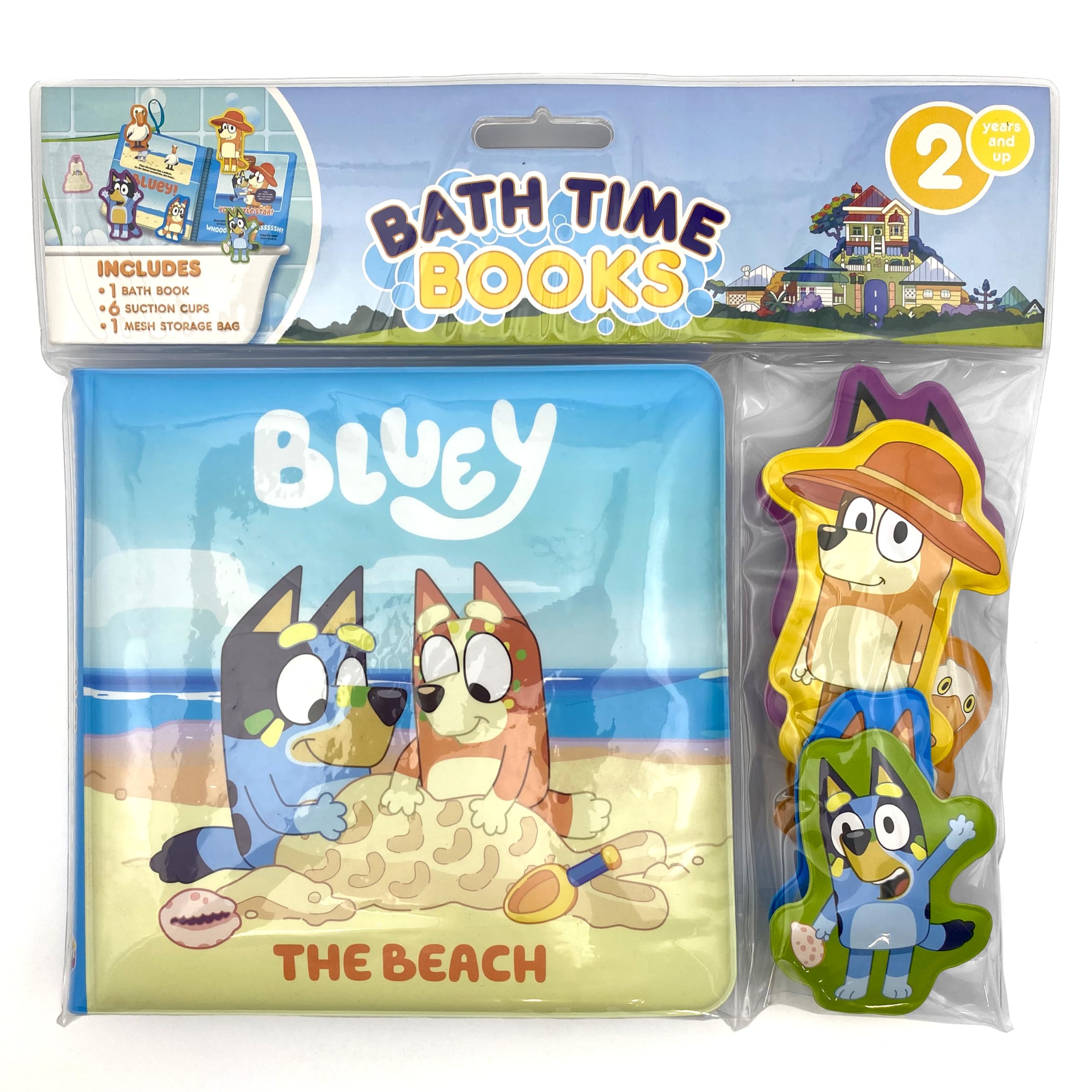 Phidal Bluey The Beach Bath Time Books - Waterproof Picture Book for Kids | Ages 1-4