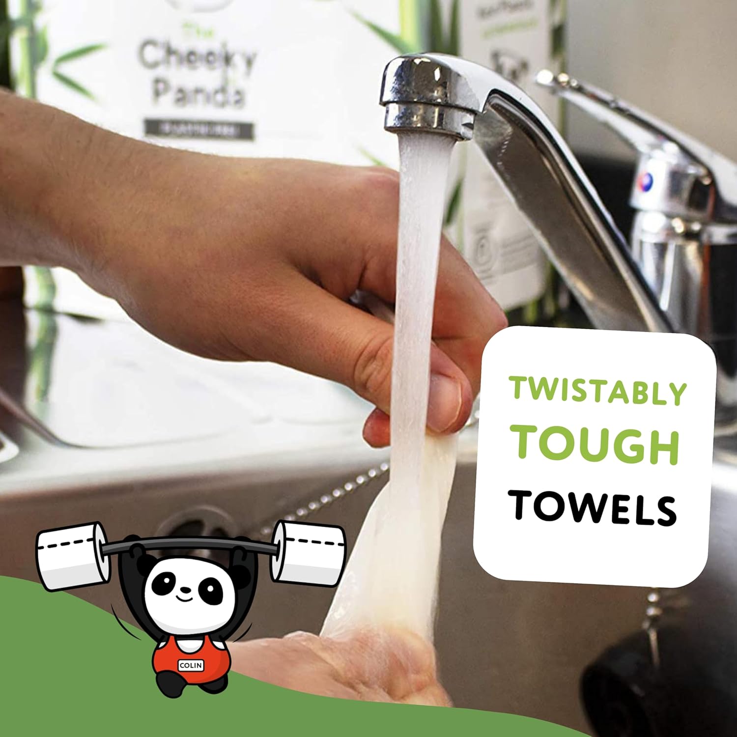 The Cheeky Panda - Bamboo Kitchen Roll 2 Pack | 200 Super Strong Sheets 7