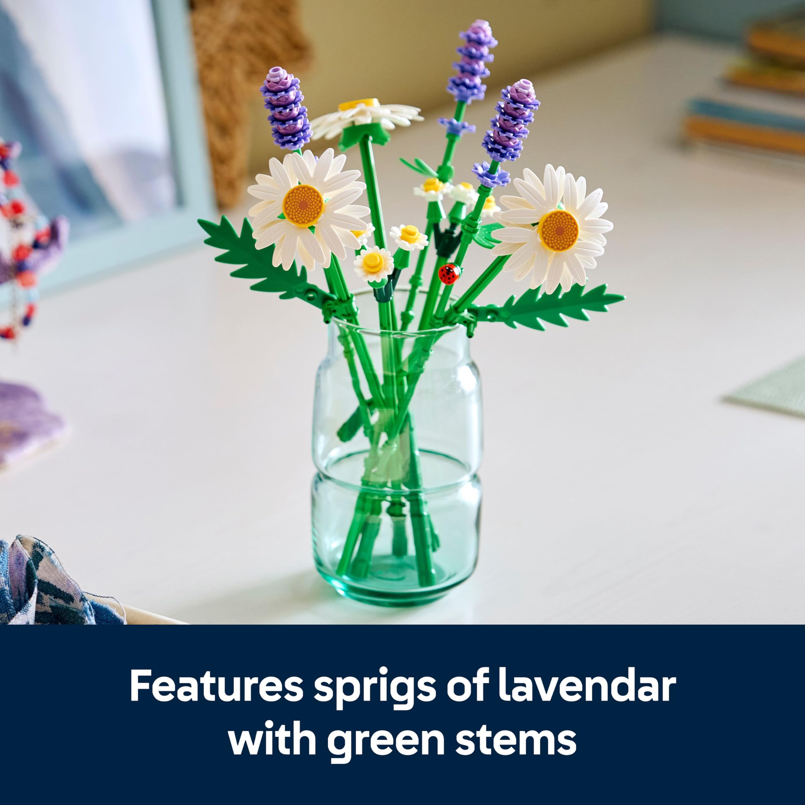 LEGO Botanicals Daisies Artificial Flower Bouquet Building Set for Ages 9+ 4