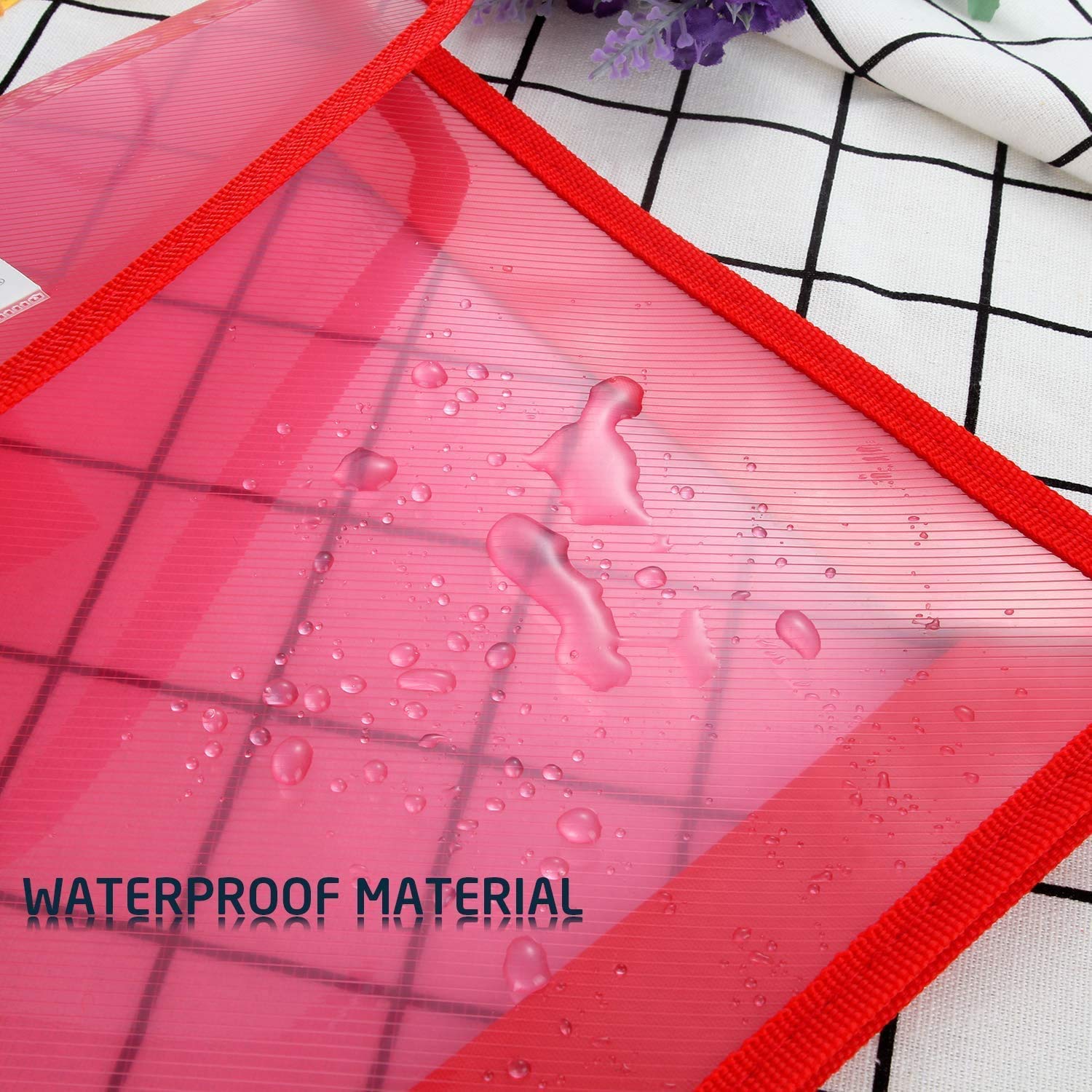 ASelected Document Pockets with Popper - A4 Plastic Envelope Wallets | 800 Sheet Capacity | Pack of 5 4