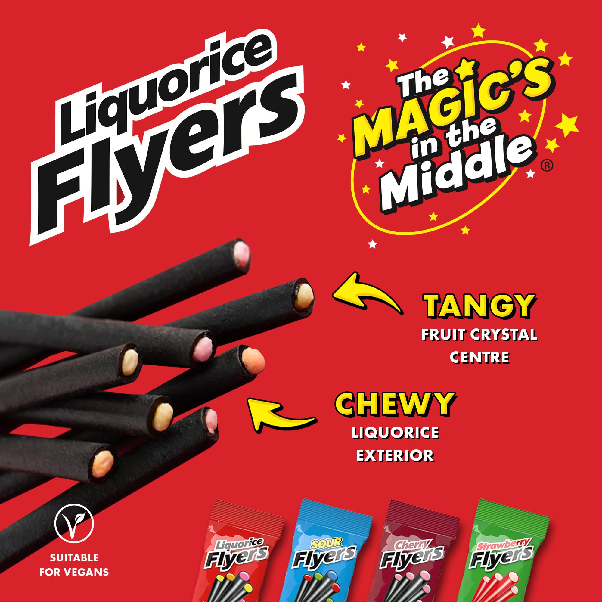 STOCKLEY'S SINCE 1918 Flyers Mixed Flavour Letterbox Pack – 3 x 75g | Original, Cherry & Apple/Raspberry 4