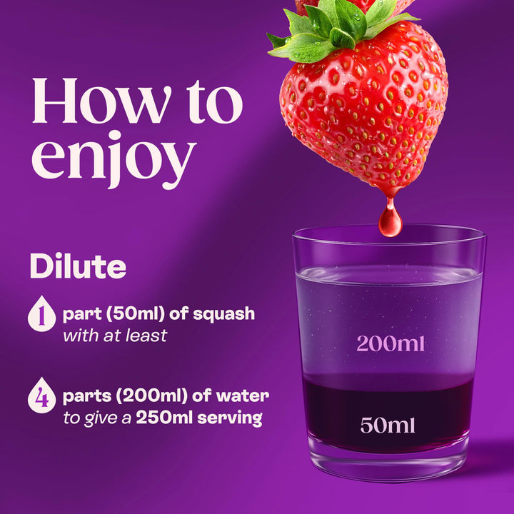 Ribena - Strawberry Squash No Added Sugar 850ml