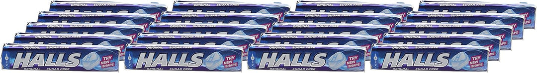 HALLS Sugar Free Menthol Action Original Throat Lozenges (32g x 20 Bulk Box)