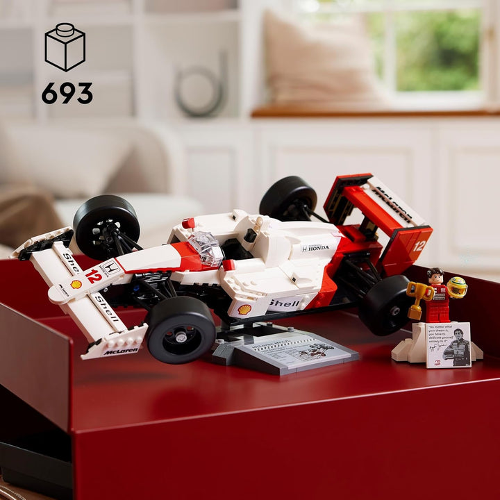 LEGO Icons McLaren MP4/4 & Ayrton Senna - F1 Model Car Building Set for Adults