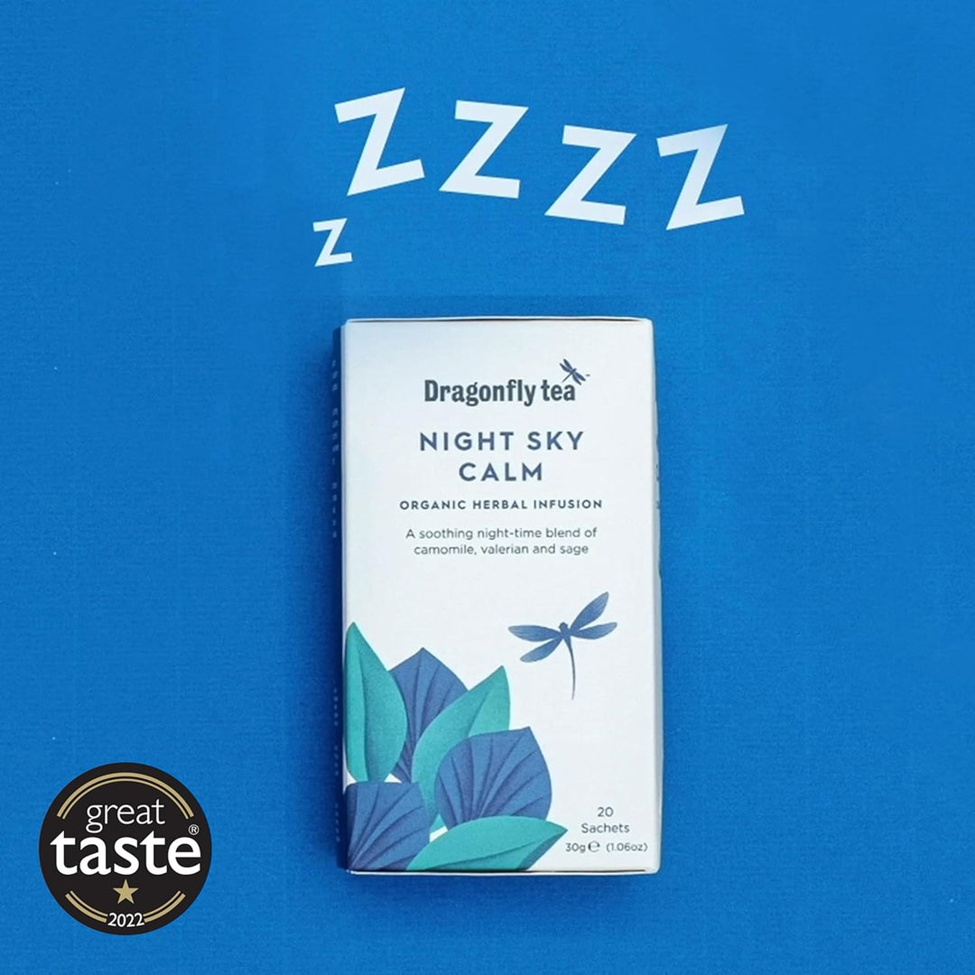 Dragonfly - Night Sky Calm Tea (80 Teabags) Organic Plastic-Free Compostable