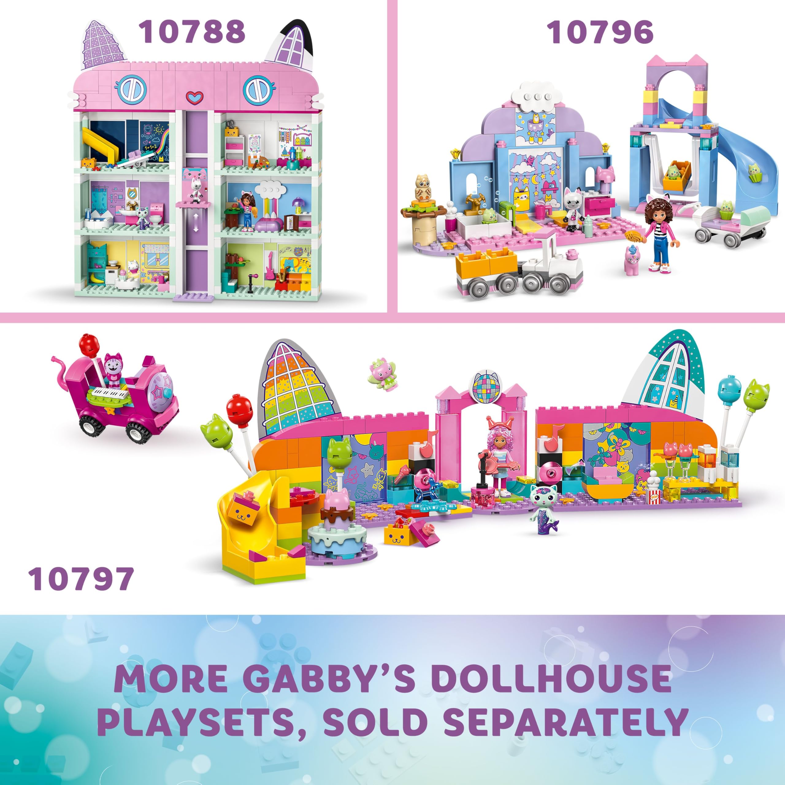 LEGO Gabby’s Dollhouse Gabby’s Kitty Care Ear Slide Playset - Building Toy for Kids 4+ 8